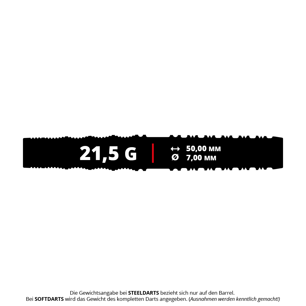 Target Japan Mikuru Suzuki The Miracle GEN7 Soft Darts - 21.5g Hier sieht man Target Japan Mikuru Suzuki The Miracle GEN7 Softdarts mit einem Gewicht von 21,5g. Die Softdarts sind ideal für elektronische Dartboards geeignet.