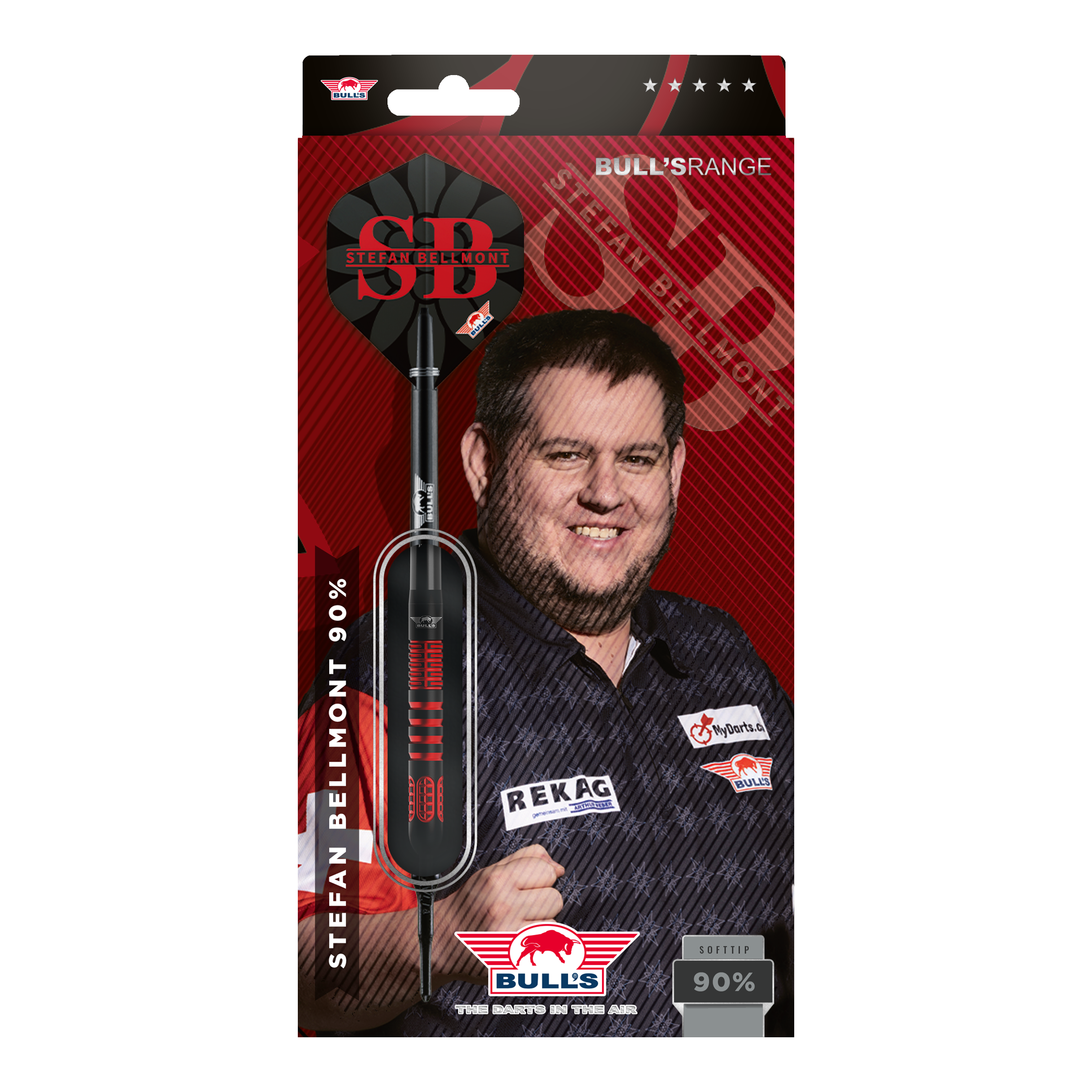 Bulls NL Stefan Bellmont 90 soft darts - 20g Die Bulls NL Stefan Bellmont 90 Softdarts - 20g sind abgebildet. Es handelt sich um hochwertige Softdarts für anspruchsvolle Spieler.