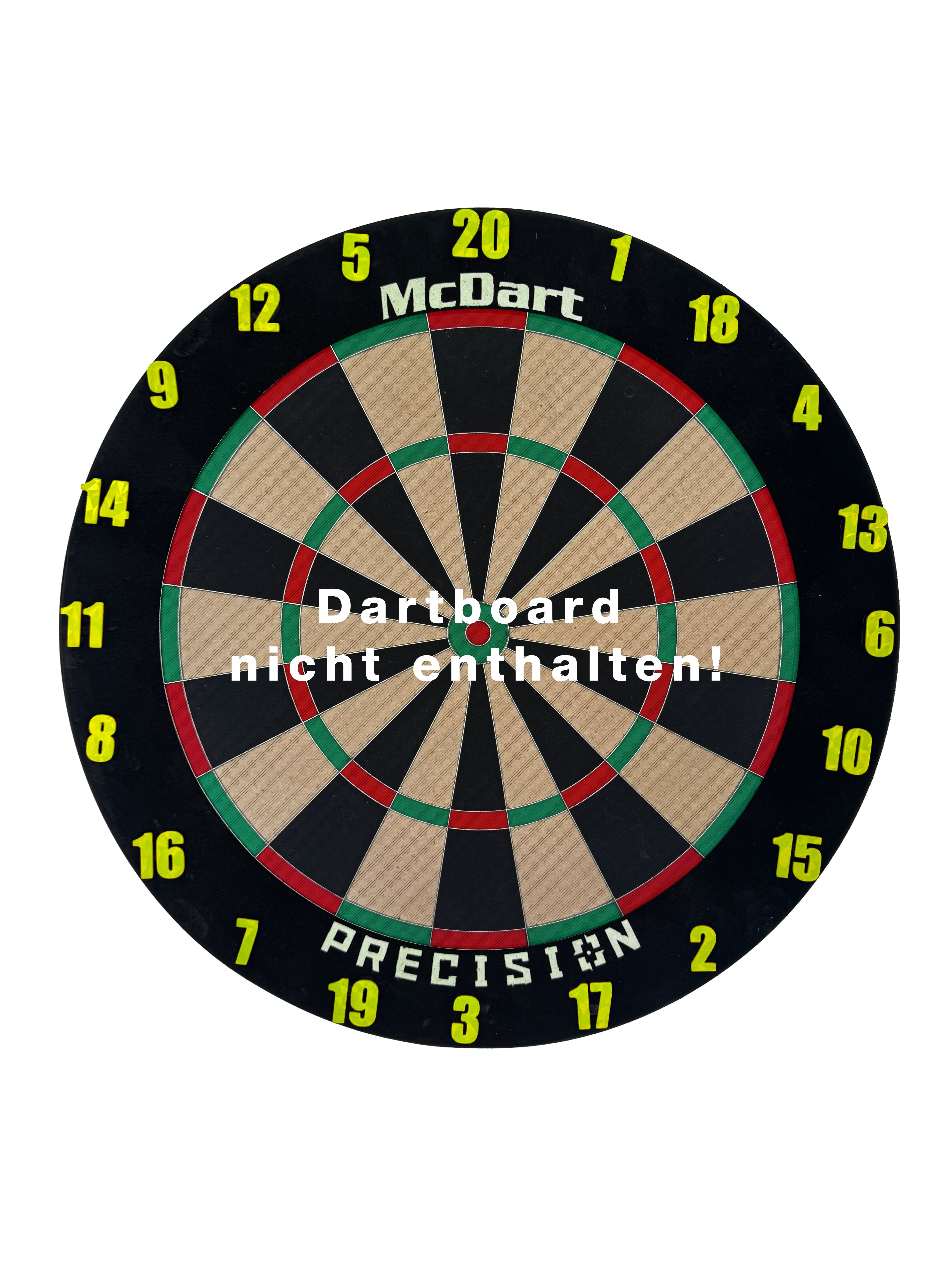 McDart Dartboard Number Rings / Number Ring Classic Auf dem Bild ist ein klassisches gelbes Board zu sehen. Das Board ist einfach und funktional gestaltet.