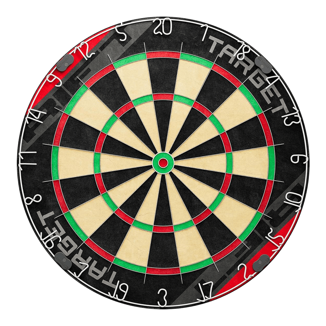 Das Bild stellt das Target Rift Steeldartboard Set dar. Es ist ein hochwertiges Set für Freizeit und Turniere.