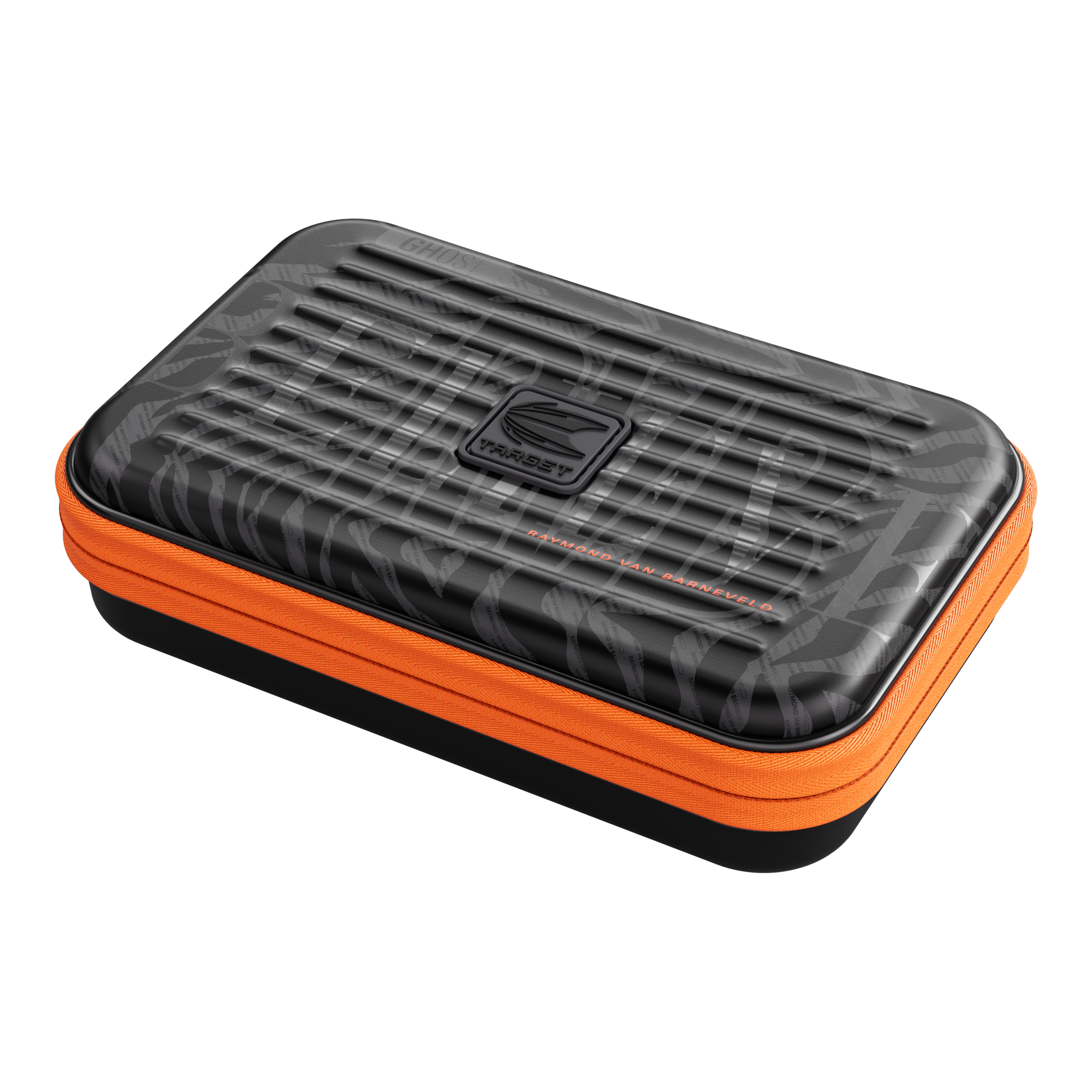 Das Bild zeigt das Takoma XL Ghost Series Raymond Van Barneveld Dartcase. Es ist ein Dartcase zur sicheren Aufbewahrung von Darts und Zubehör.