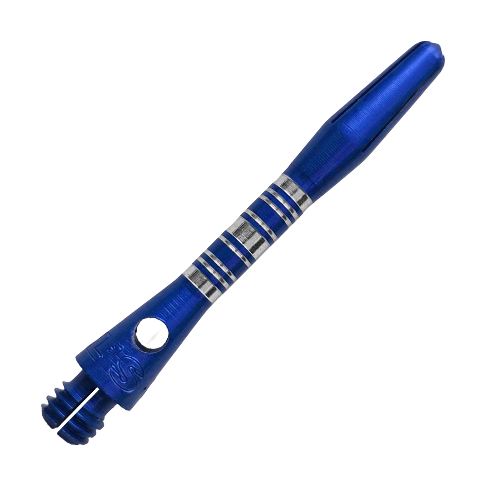 Bulls NL Supra Aluminum Shafts - Blue - 34 mm Bulls NL Supra Aluminium Shafts, blau und 34 mm lang, sind abgebildet. Diese Schäfte sind ideal für Dartspieler, die Wert auf Haltbarkeit legen.