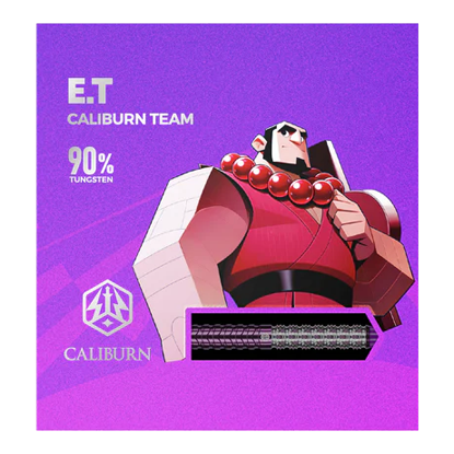 Hier sind die Caliburn Awakening E.T. Steeldarts abgebildet. Die Steeldarts werden detailliert dargestellt.