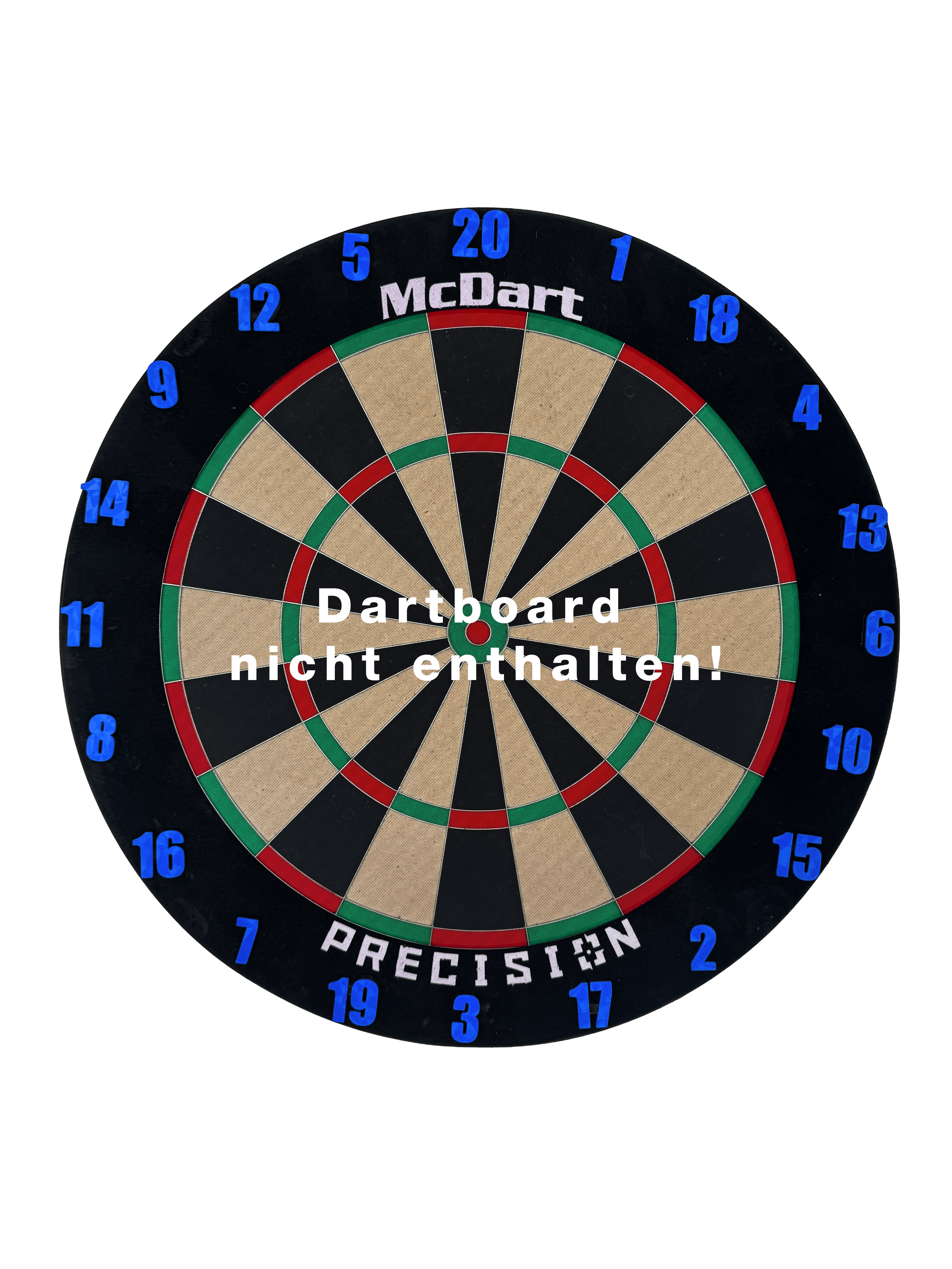 McDart Dartboard Number Rings / Number Ring Classic Ein blaues Board ist abgebildet. Das Bild zeigt das klassische Design auf einfache Weise.