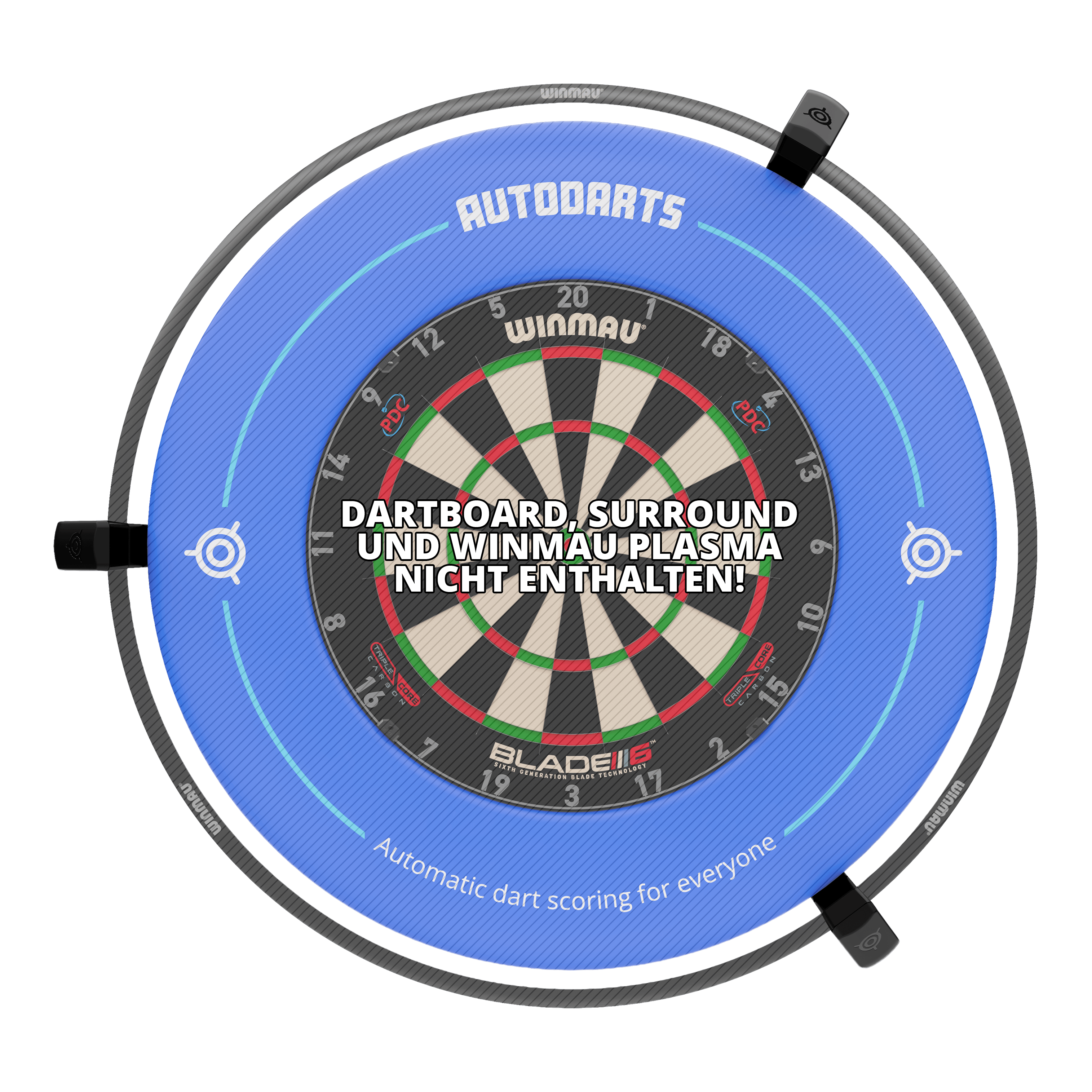 Autodarts Vantage auto scoring system Das Bild zeigt das Autodarts Vantage Auto-Scoring-System. Das Produkt ist nicht näher beschrieben.