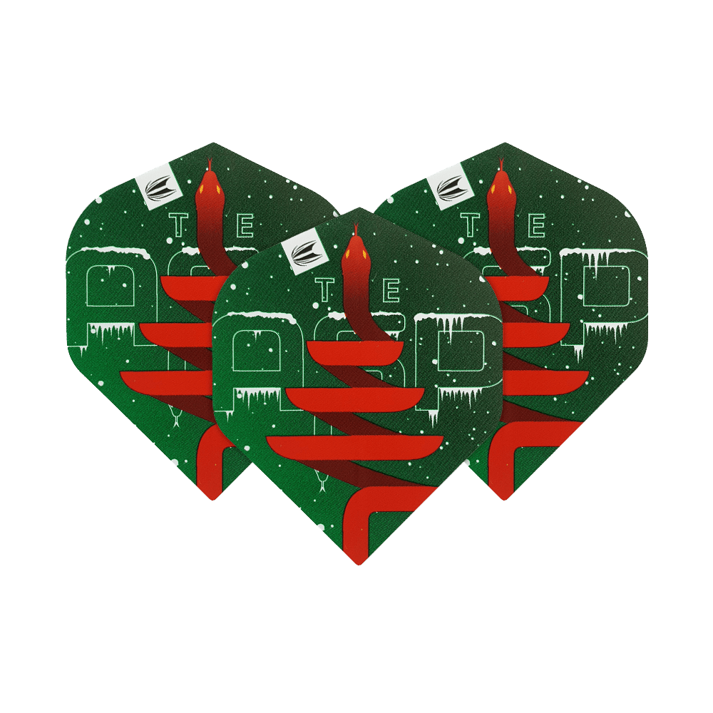WF-2_Target_Merry_Christmas_Flights_Nathan_Aspinall_1GLyEdOe6OTql5 Target Merry Christmas Flights Nathan Aspinall mit saisonalen Elementen. Die Flights sind symmetrisch angeordnet.