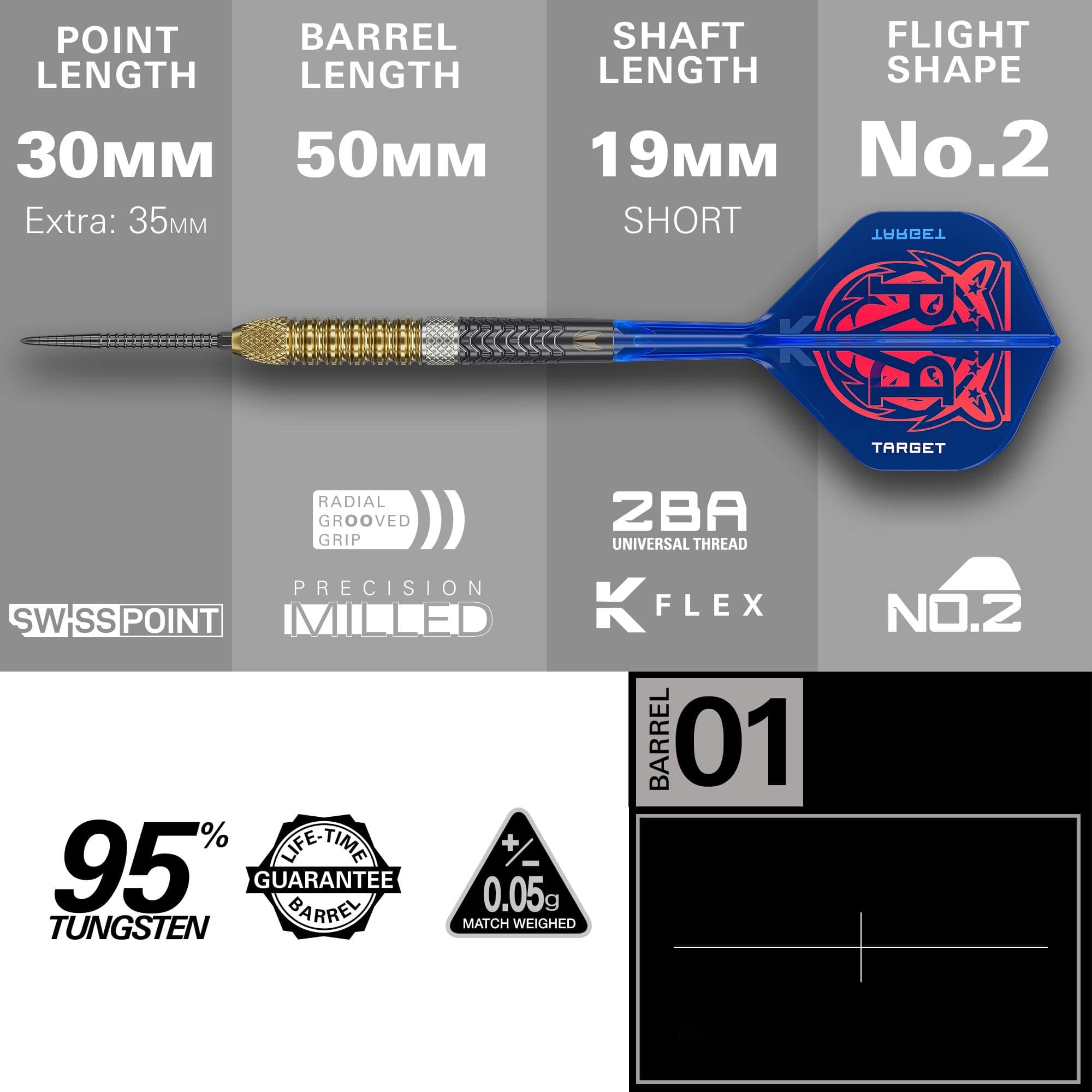 Target Raymond Van Barneveld GEN6 Swiss Point steel darts Zu sehen ist das Produkt Target Raymond Van Barneveld GEN6 Swiss Point Steeldarts. Diese Steeldarts sind für professionelle Dartspieler gedacht.