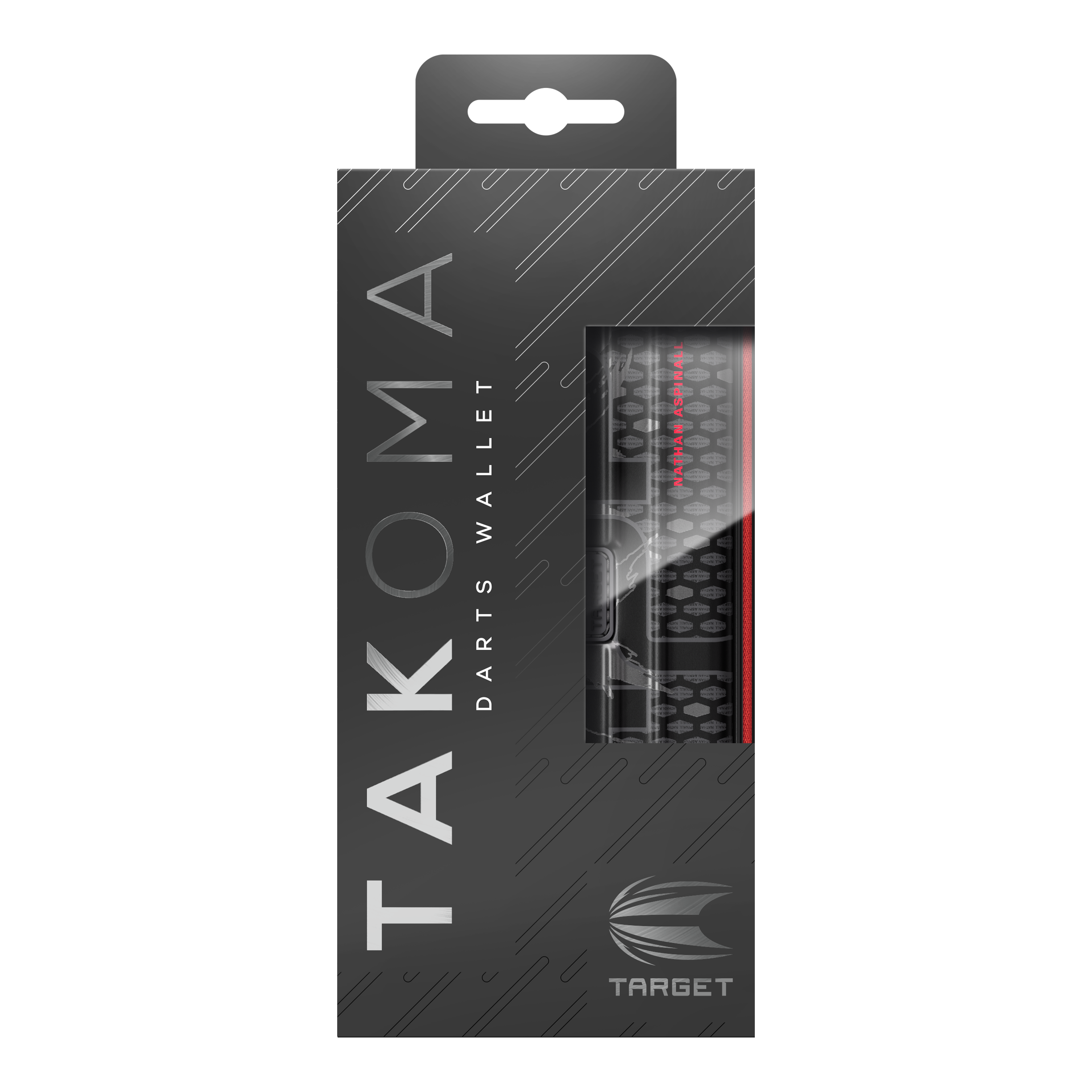 Takoma Ghost Series Nathan Aspinall dart case Das Foto zeigt das Takoma Ghost Series Nathan Aspinall Dartcase. Es ist ideal zur Aufbewahrung und zum Transport von Darts.