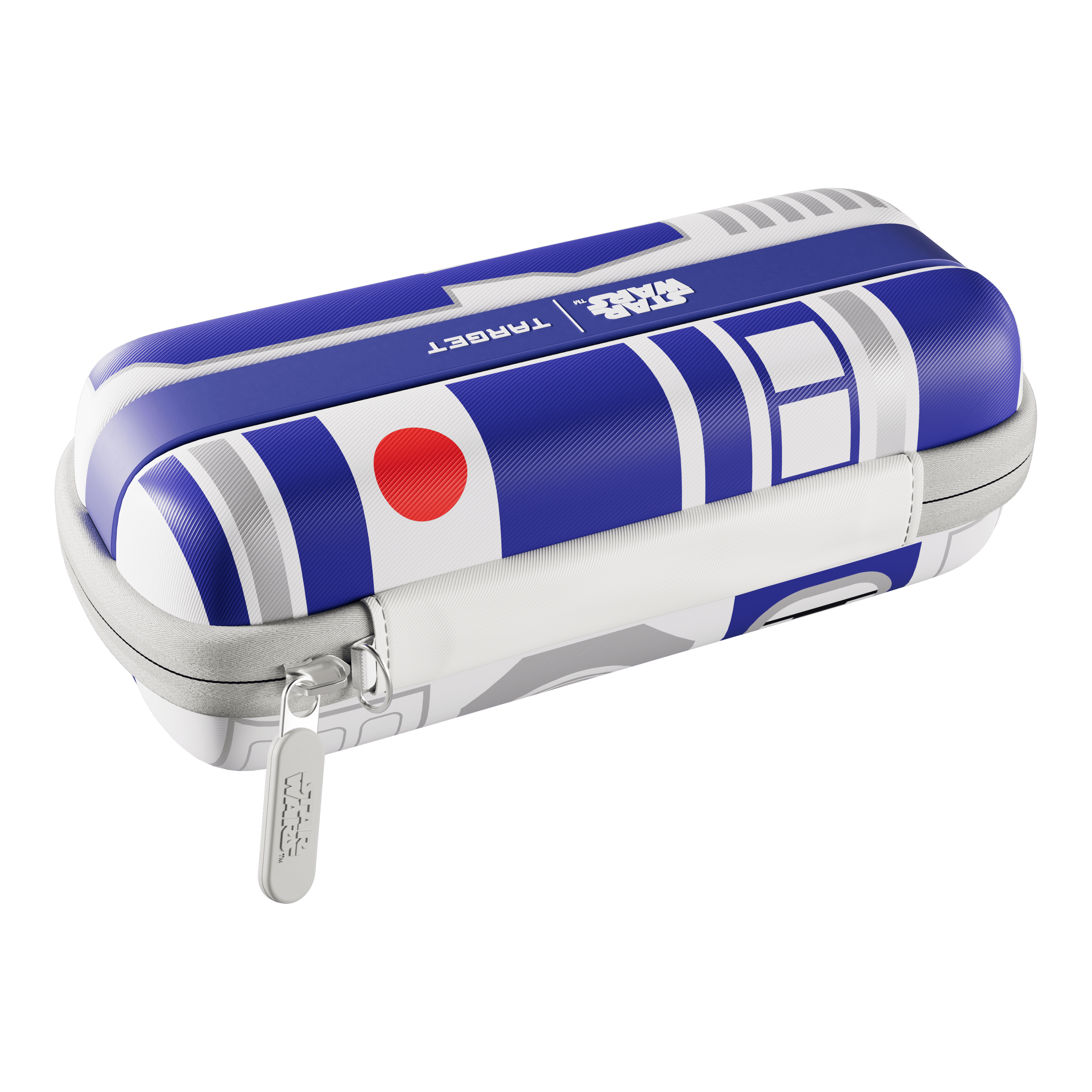 Target Star Wars Boa Dartcase - R2D2 Auf dem Bild befindet sich das Target Star Wars Boa Dartcase - R2D2. Das Dartcase wurde inspiriert von R2D2 aus Star Wars.