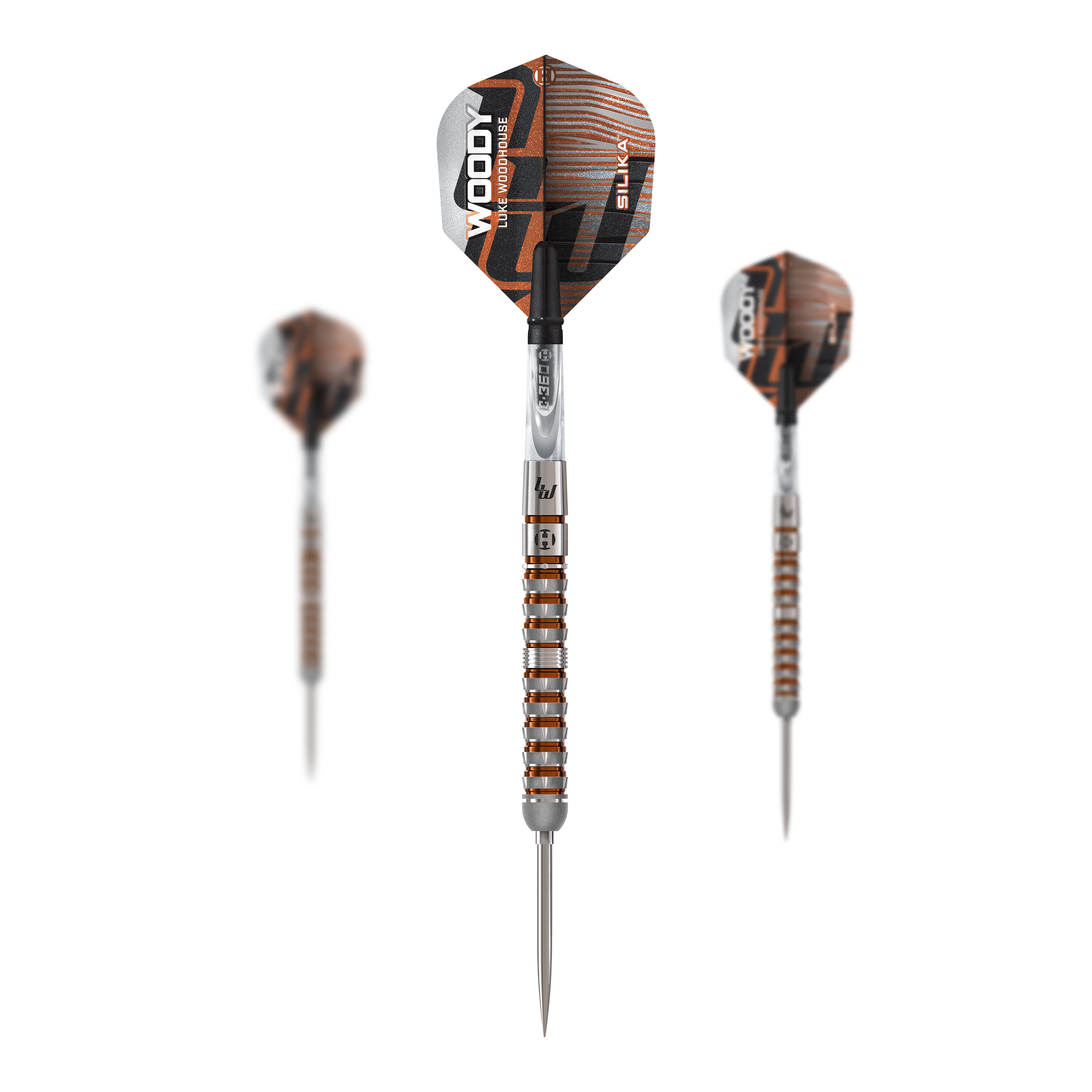Harrow's Luke Woodhouse Series 3 Quick Point Steel Darts Das Bild zeigt Harrows Luke Woodhouse Series 3 Quick Point Steeldarts. Der Artikel ist ein Satz hochwertiger Steeldarts.