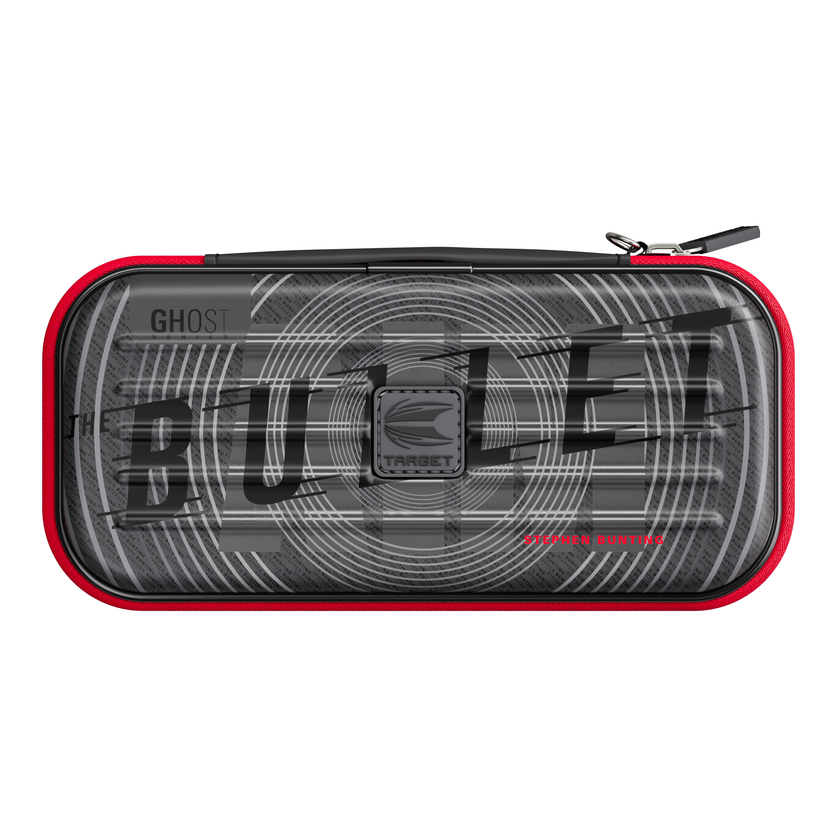 Das Foto zeigt das Takoma Ghost Series Stephen Bunting Dartcase. Es ist ein robustes Dartcase für Darts-Zubehör.