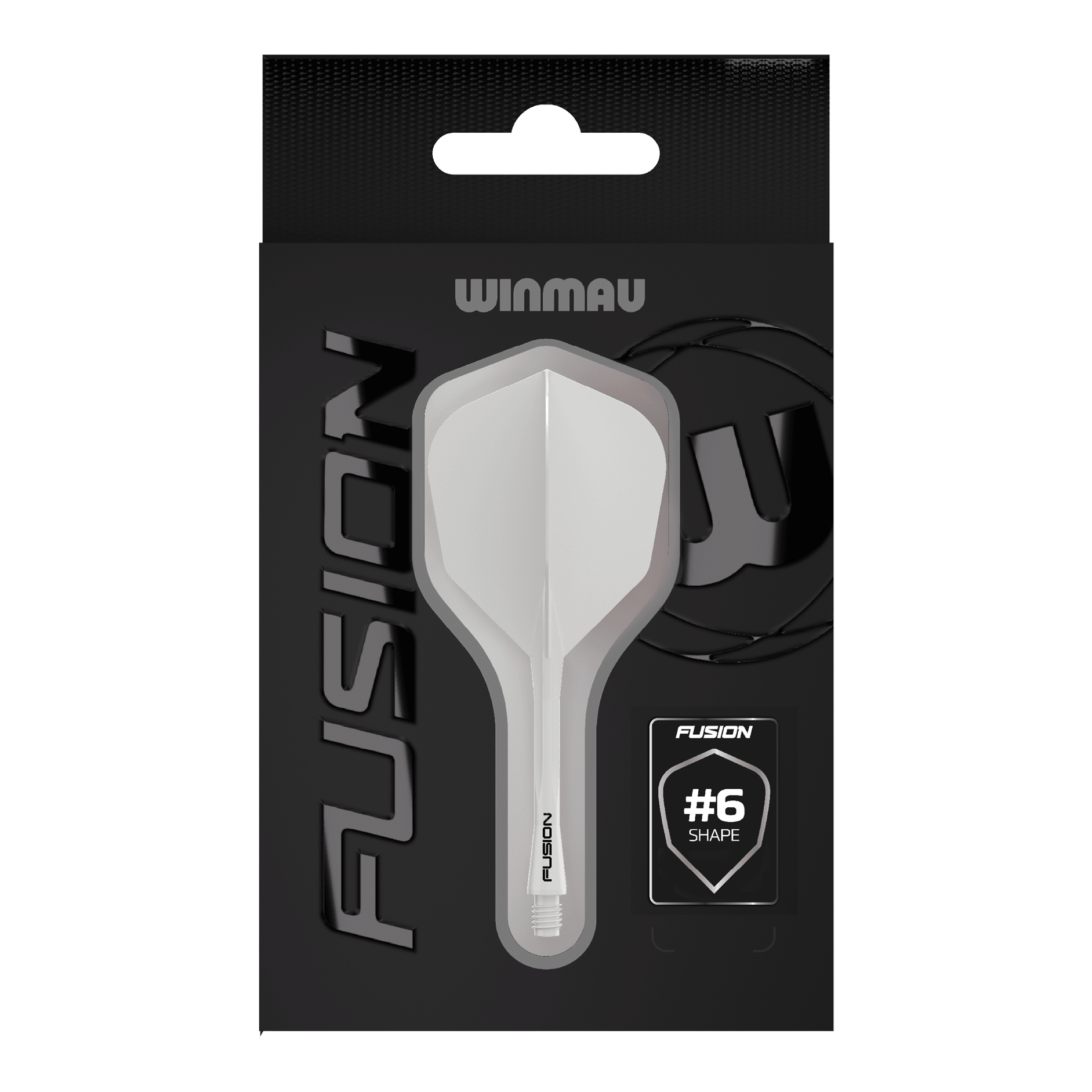 Winmau Fusion Flight Shaft System No6 Solid White Das Bild zeigt das Winmau Fusion Flight-Shaft-System No6 Solid White. Es handelt sich um ein weißes Dart-Zubehör.