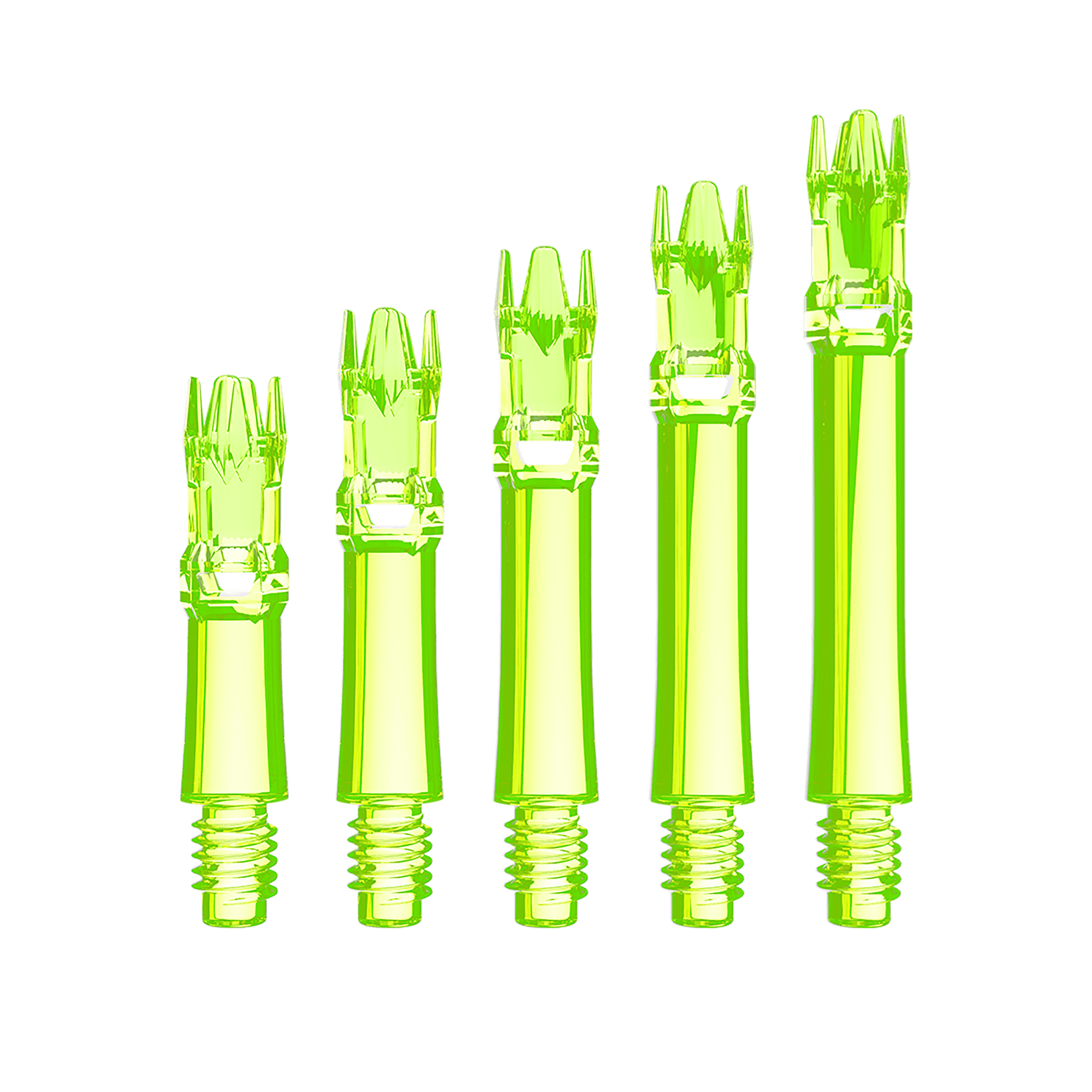 L-Style L-System Replacement Shafts - Neon Yellow Das Bild zeigt die L-Style L-System Ersatzshafts in Neongelb. Die Schäfte sind Ersatzteile für Dartpfeile.