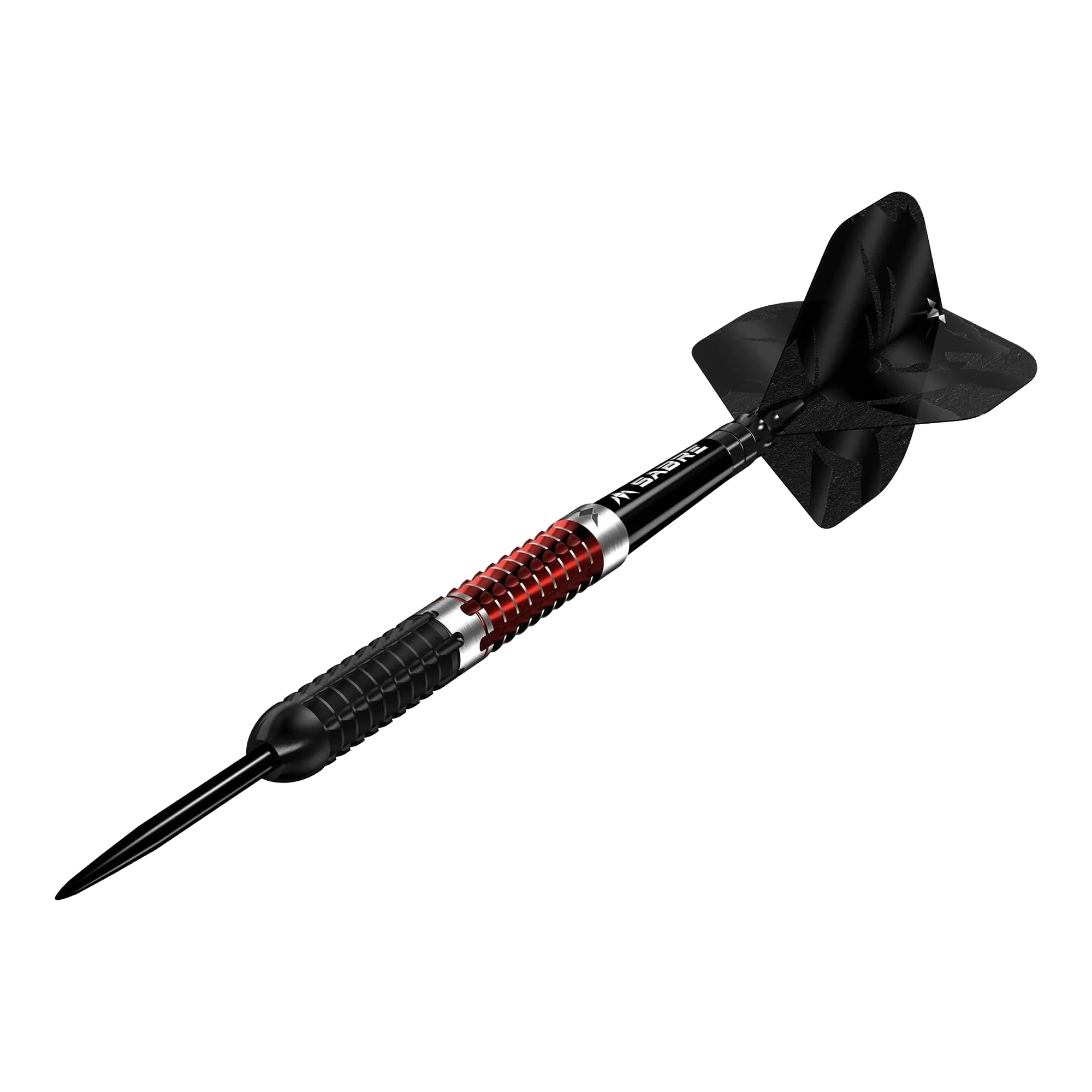 Mission Llew Bevan Black Red Electro Steeldarts - 23g. Moderne Steeldarts in Schwarz und Rot mit 23 Gramm Gewicht.