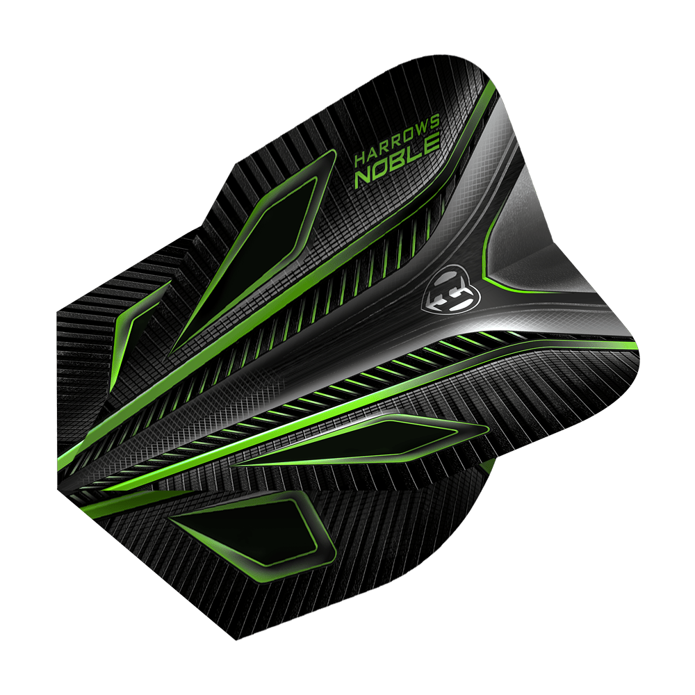 HR8_Harrows_Noble_Green_Standard_Flights_2 Harrows Noble Green Standard Flights. Die Dartflights sind mit einem eleganten Muster gestaltet.