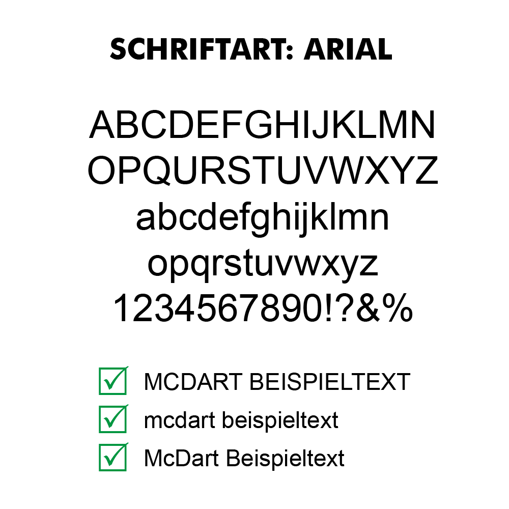 Flightdruck-Schriftart-ArialpJdFk5fkRASvH Flights mit Wunschtext in kräftiger Schrift. Die Flights liegen gestapelt aufeinander.
