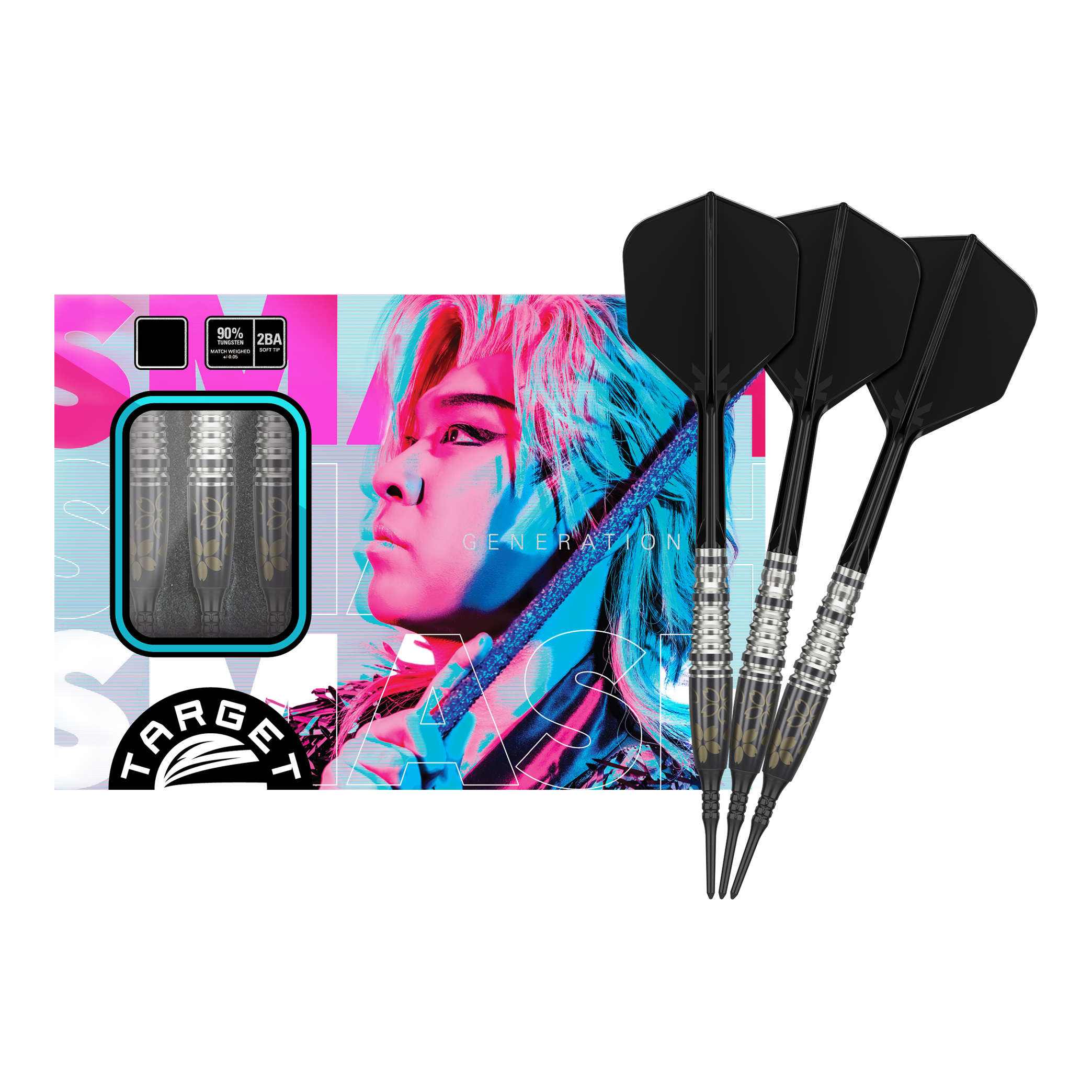Target Japan Junya Koikawa Charm Smash GEN3 Soft Darts - 18g Target Japan Junya Koikawa Charm Smash GEN3 Soft Darts - 18g