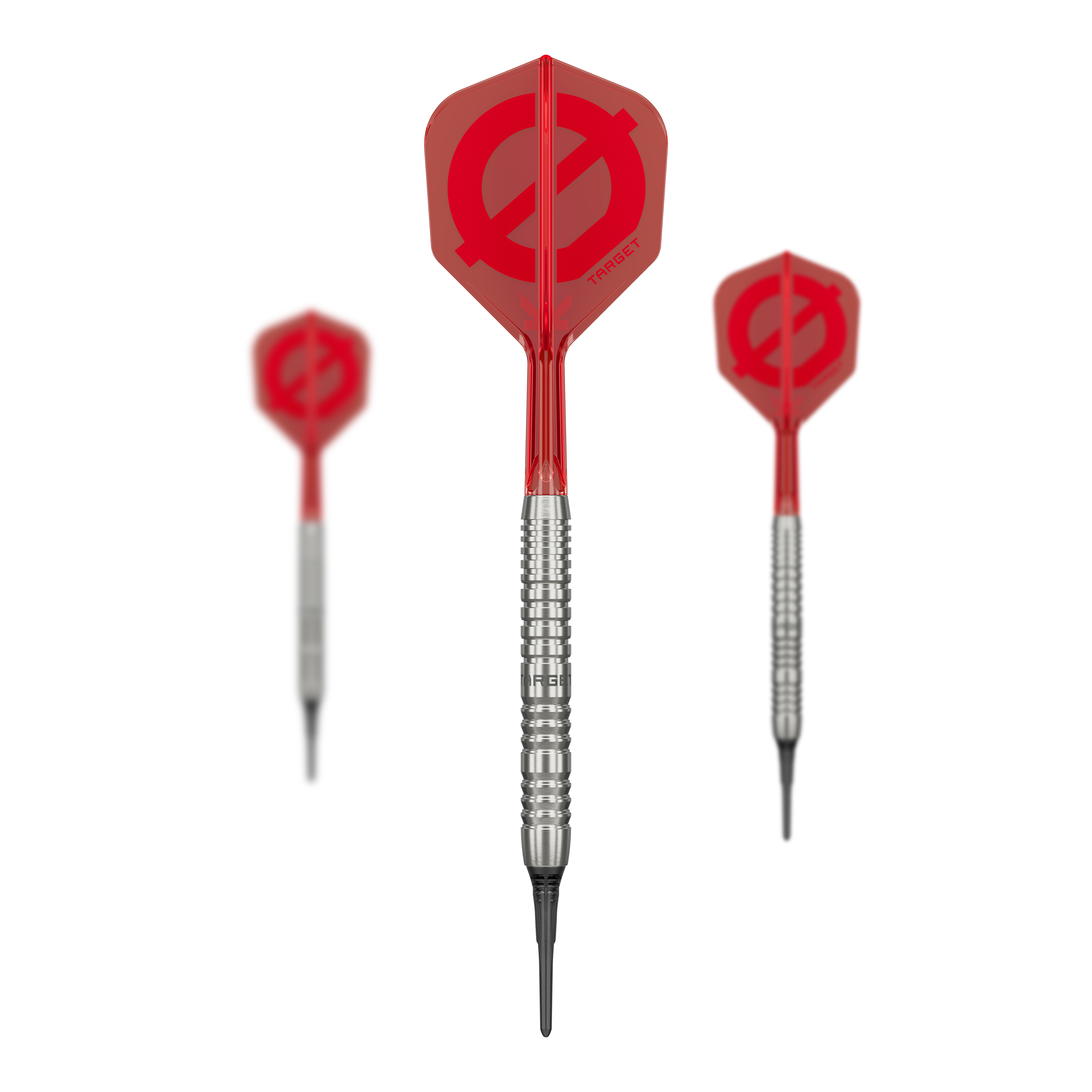Target Group O 12 Softdarts Das Produkt Target Group O 12 Softdarts ist auf dem Bild zu sehen. Die Darts sind nebeneinander angeordnet.