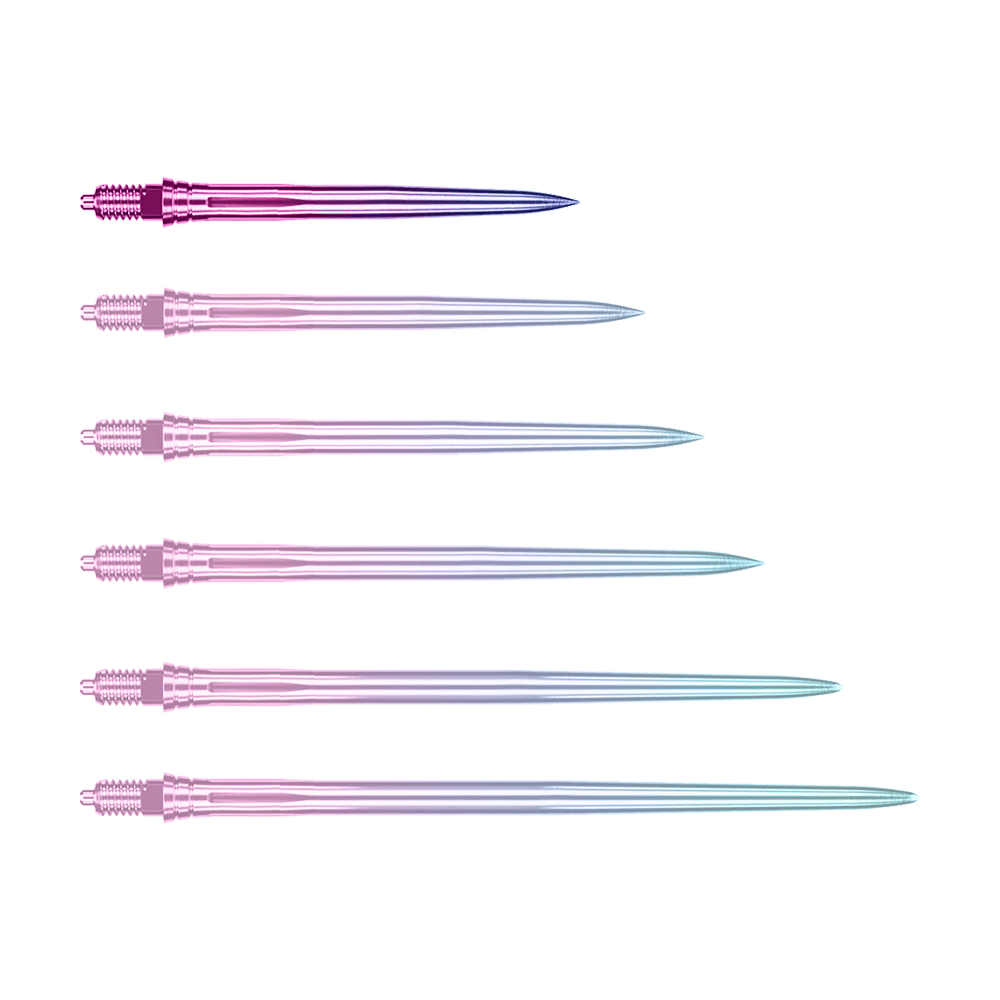 Caliburn EZ-EVO dart tips - Smooth - Rainbow Ein Bild mit dem Dateinamen EVO189_Caliburn_EZ-EVO_Dartspitzen_Smooth_Rainbow_28mm_1. Es zeigt vermutlich Dartspitzen in Regenbogenfarben mit einer Länge von 28 mm.