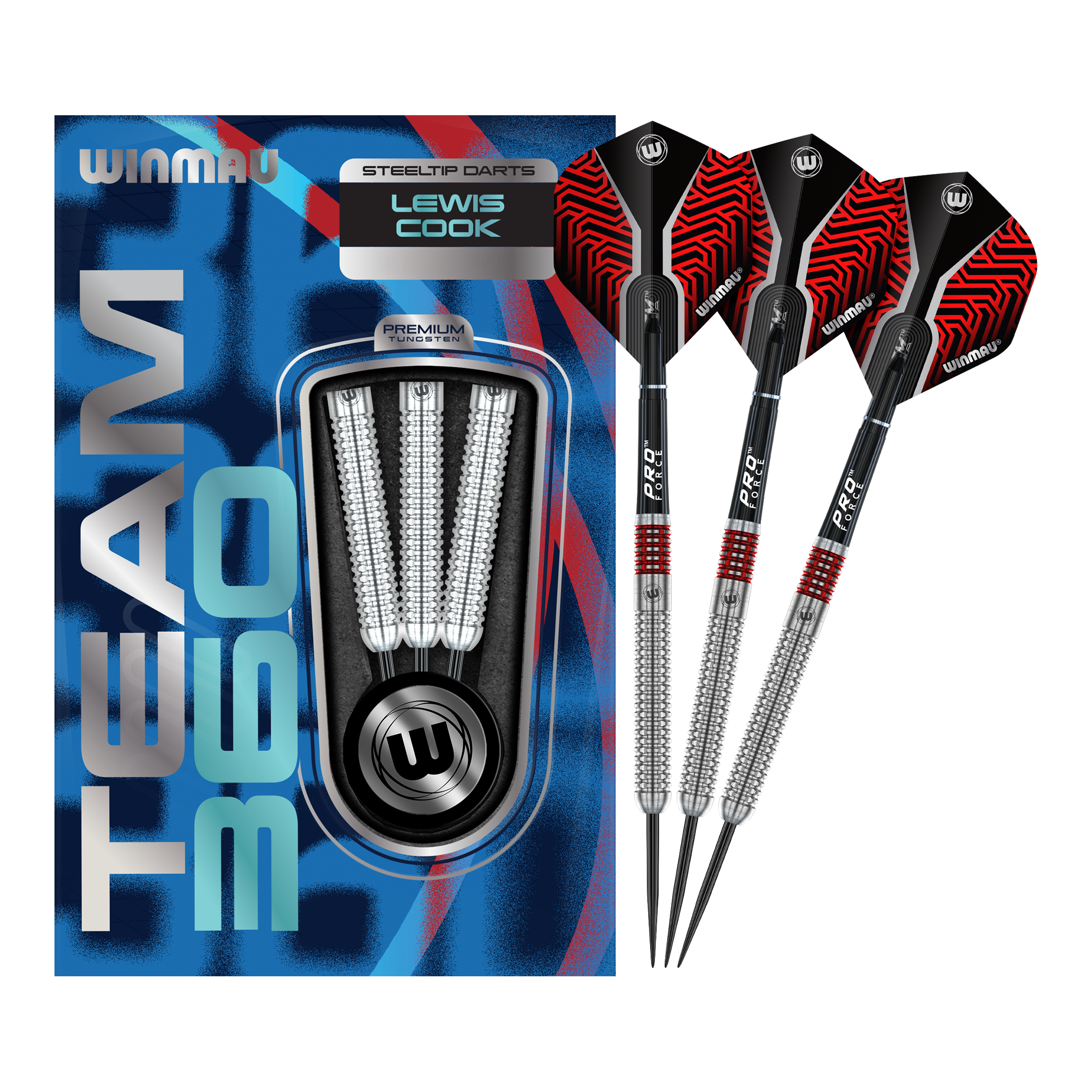 Winmau Team 360 Lewis Cook Steel Darts - 23g Hier sehen Sie Winmau Team 360 Lewis Cook Steeldarts - 23g. Das Produkt wird in seiner vollständigen Länge präsentiert.