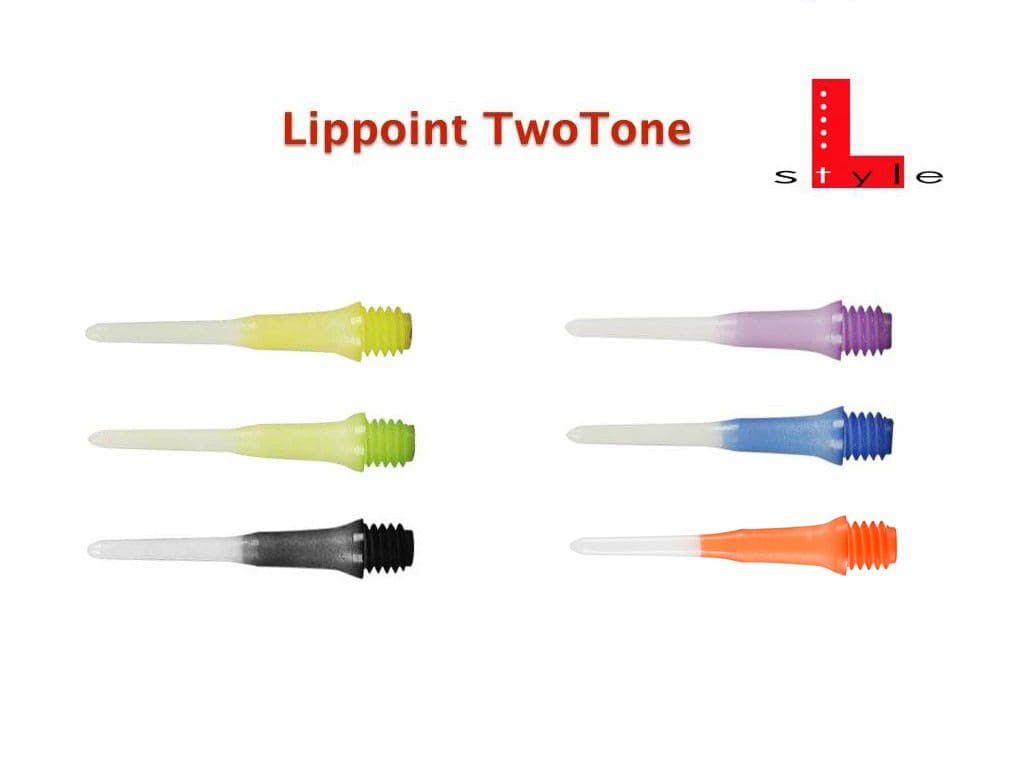 lipymcnZ7IK86Y0Q Das Bild zeigt verschiedene Lippoint Two Tone Spitzen in unterschiedlichen Farben. Oben steht der Produktname „Lippoint TwoTone“ und das Logo der Marke ist ebenfalls sichtbar.