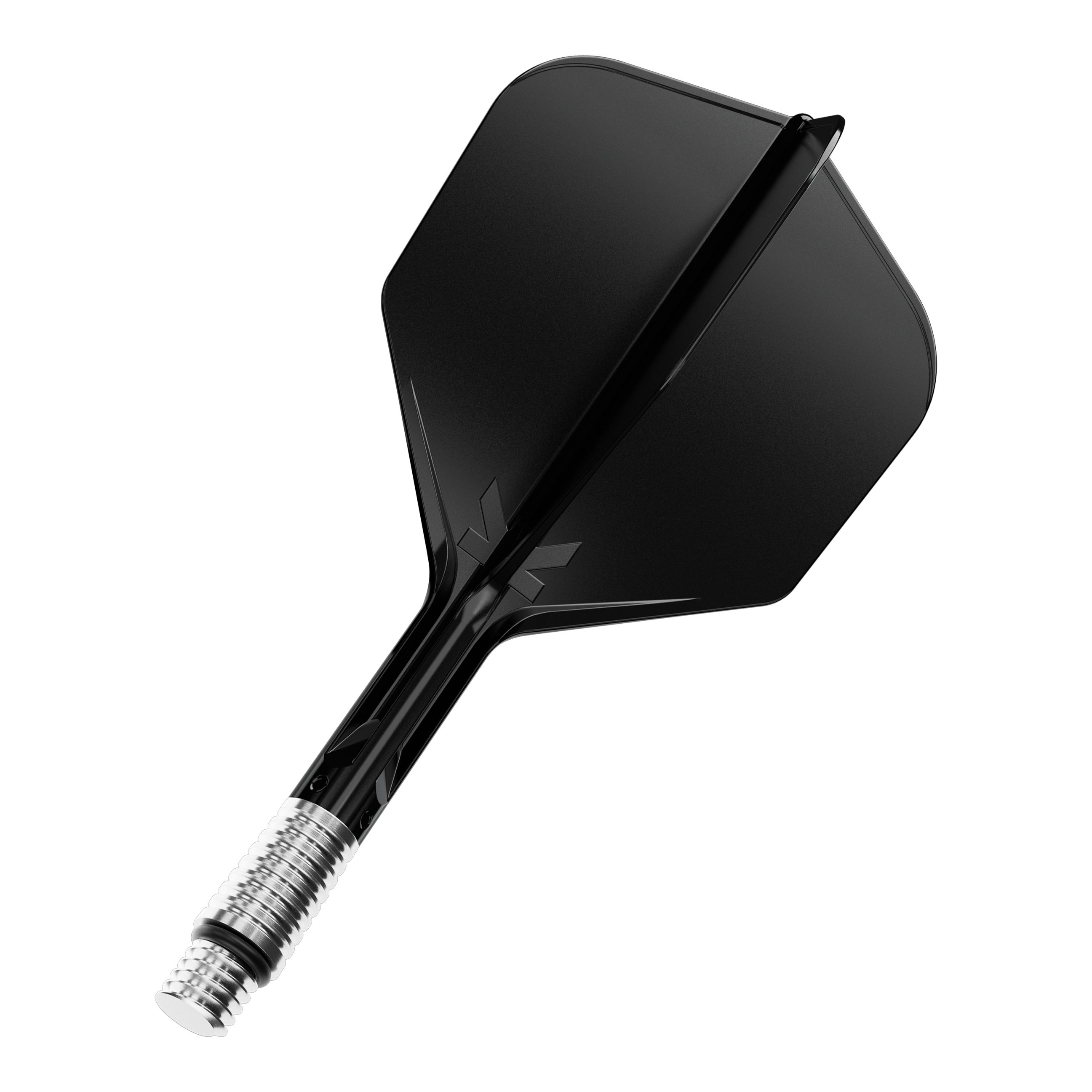 Target K-Shift No6 Flights - Black Auf dem Bild ist ein Flight für Darts in schwarzer Farbe zu sehen, Modell KShift No6, 26mm. Es handelt sich um ein Standardprodukt von Target.