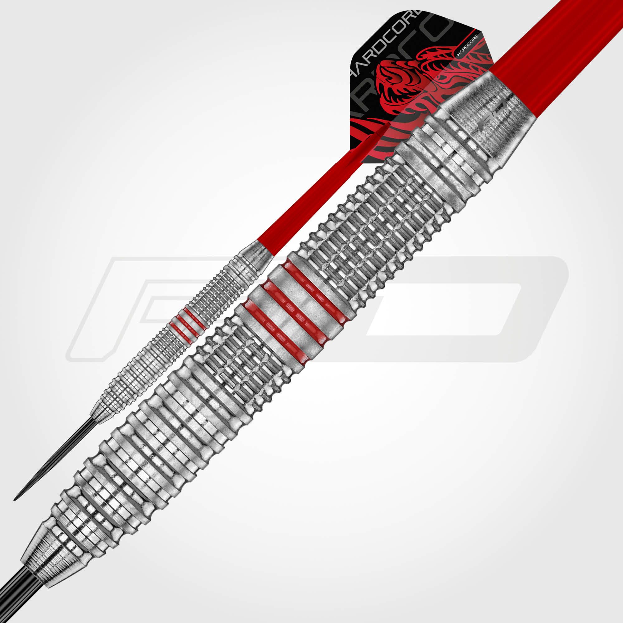 Red Dragon Jonny Clayton Brass Steel Darts - 21 g Die Red Dragon Jonny Clayton Brass Steeldarts - 21 g sind auf dem Bild zu sehen. Dies ist ein Set von Steeldarts mit einem Gewicht von 21 Gramm.