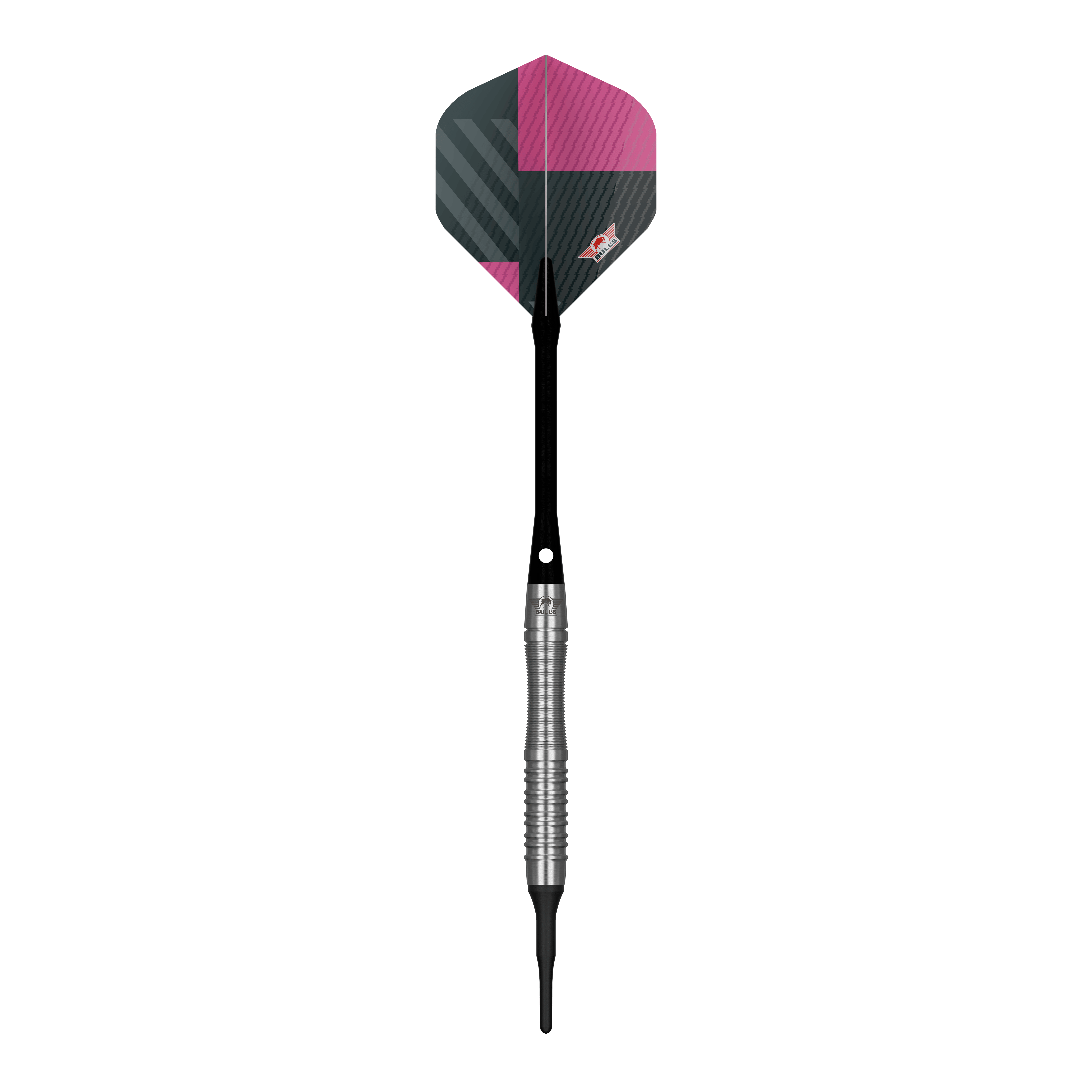 Bulls NL Volt Pink Soft Darts - 19g Das Produkt zeigt Bulls NL Volt Pink Softdarts - 19g. Verschiedene Ansichten der Darts werden gezeigt.