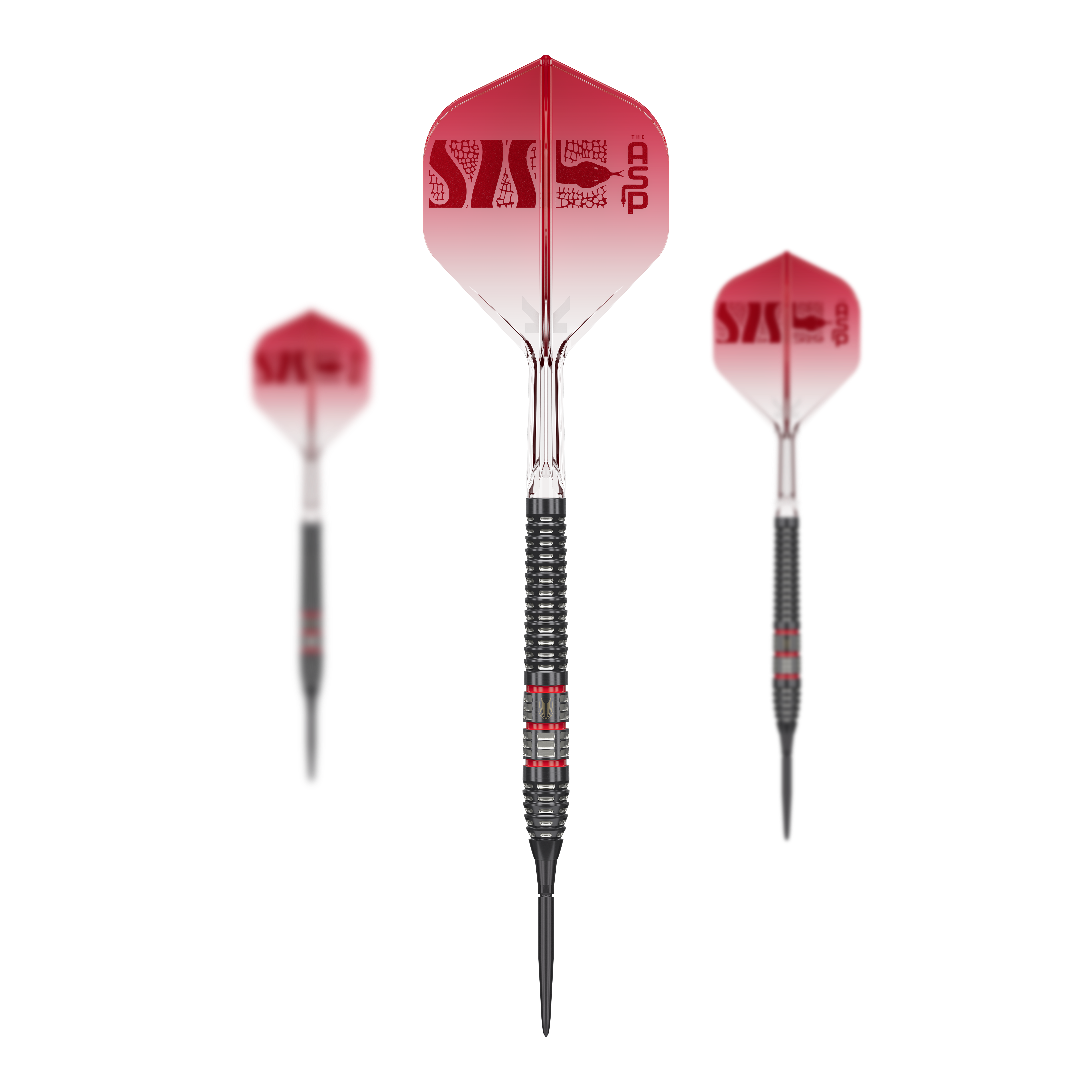 Target Nathan Aspinall 95K Swiss Point Steel Darts Das Bild zeigt ein Set der Target Nathan Aspinall 95K Swiss Point Steeldarts. Die gesamte Produktzusammenstellung ist sichtbar.