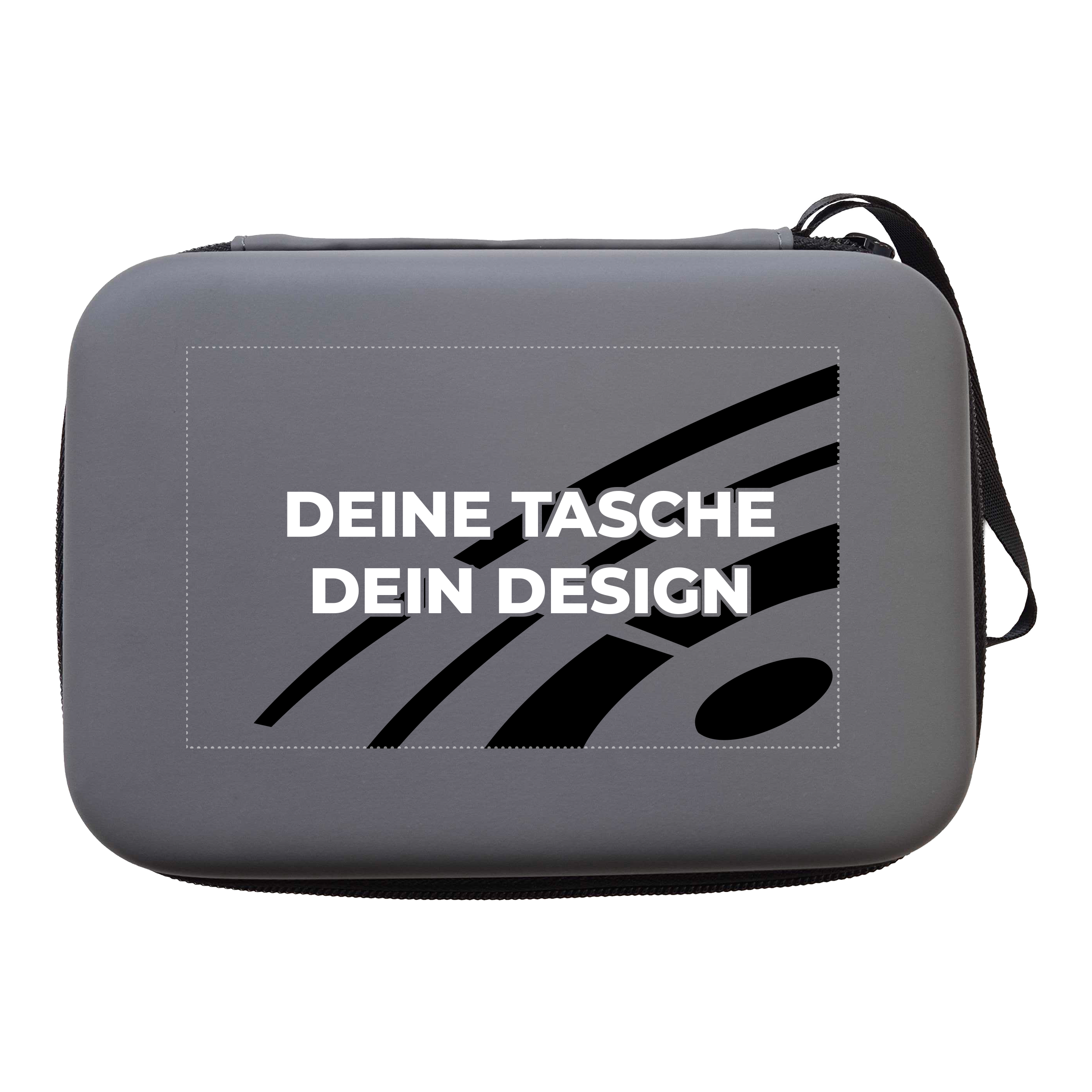 Das Foto zeigt ein McDart System4 Dartcase in Grau. Das Etui ist teilweise geöffnet und gibt einen Einblick ins Innere.