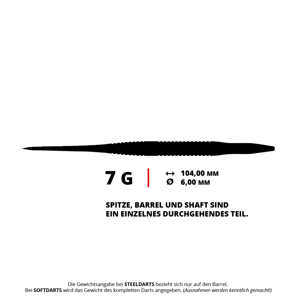 Zu sehen ist der Caliburn TTD Complete Titanium T3 Rainbow Steeldarts - 7g. Der Dartpfeil hat ein auffälliges Regenbogen-Design und besteht aus Titan.