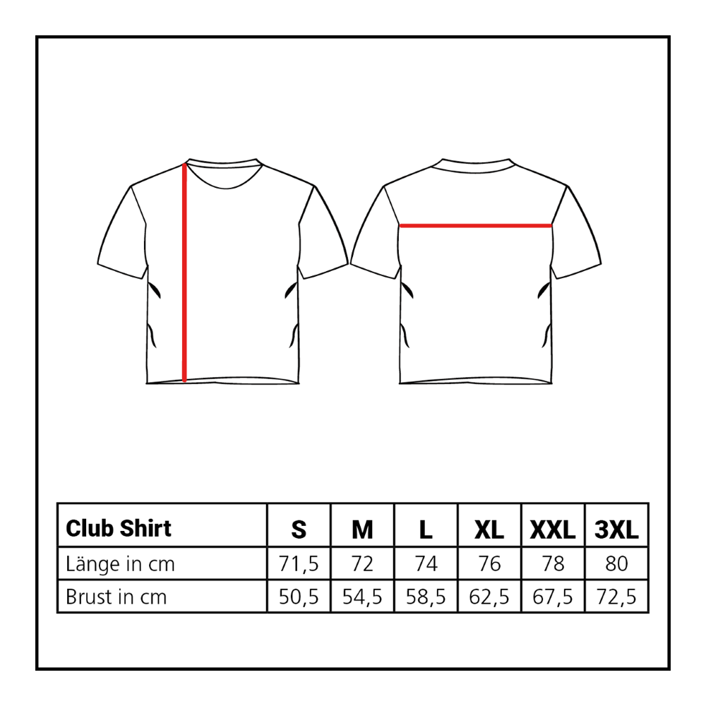 Hier ist das Löwen Kollektion Club T-Shirt zu sehen. Das klassische Design eignet sich perfekt für den Cluballtag.