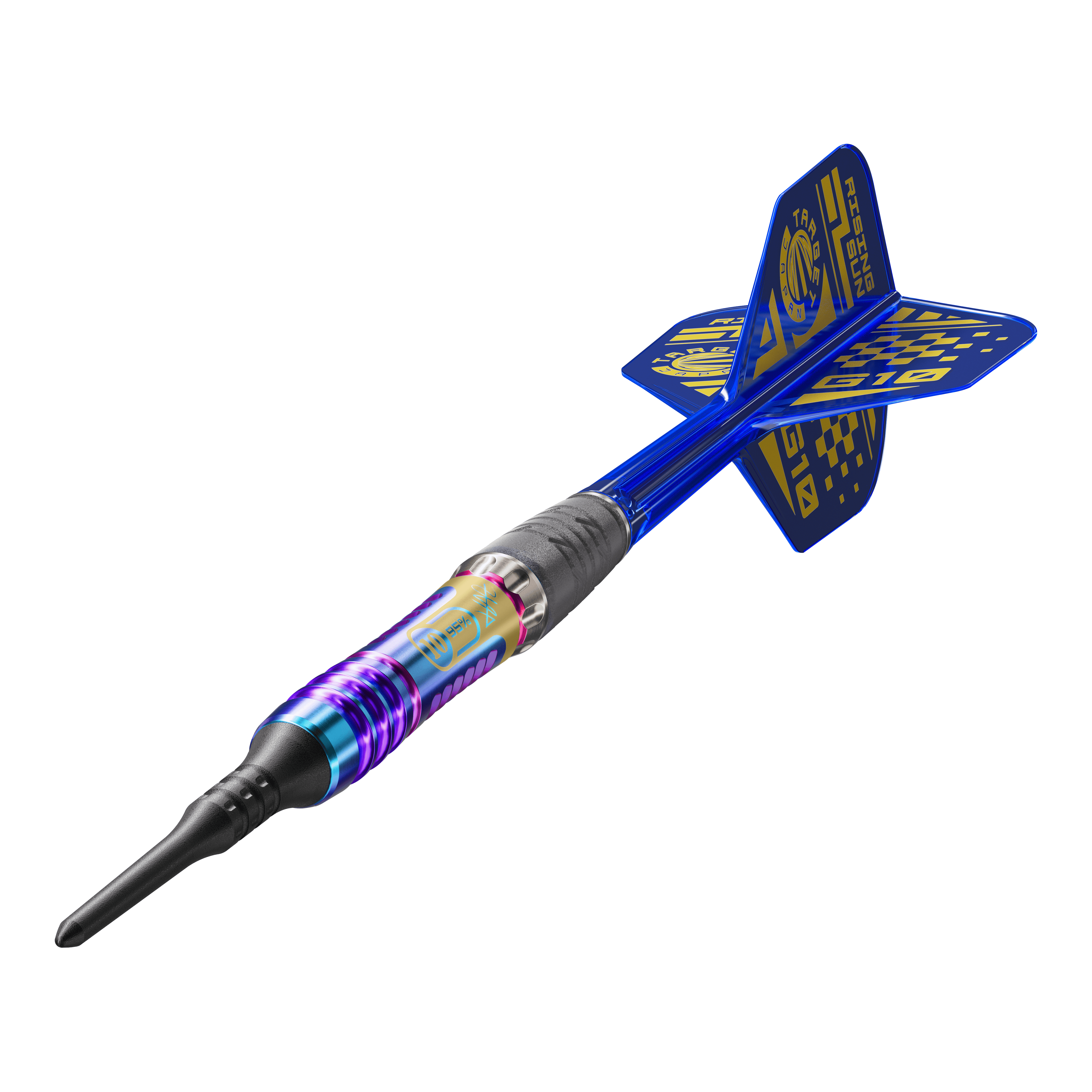 Target Japan Rising Sun GEN10 soft darts - 21.5g Abgebildet ist der Target Japan Rising Sun GEN10 Softdarts mit 21,5g. Der Dartpfeil zeichnet sich durch sein einzigartiges Design und hochwertige Materialien aus.