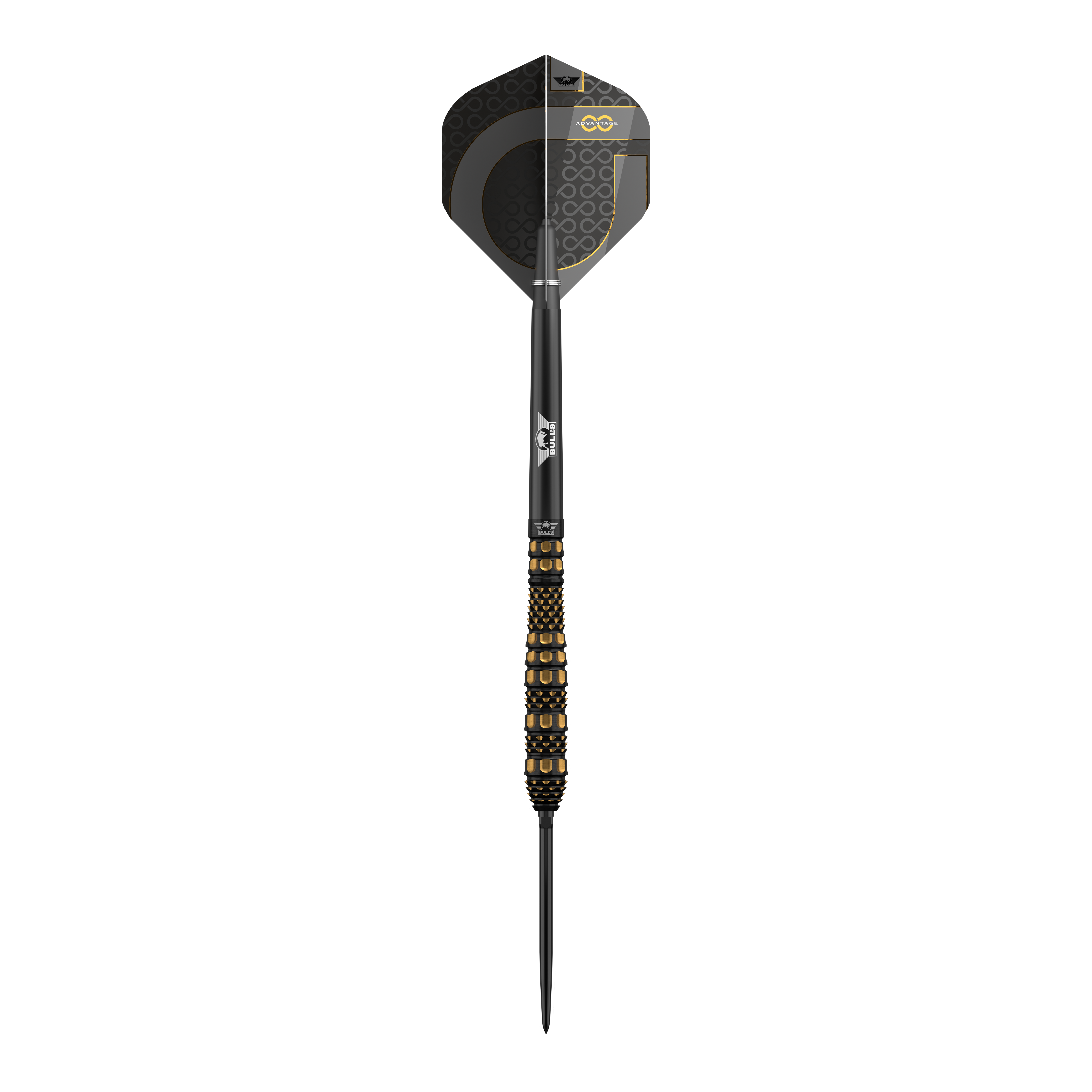 Abgebildet sind Bulls NL Advantage 95 Torp Convertible Point Steeldarts. Das Set bietet hochwertige Darts für fortgeschrittene Spieler.