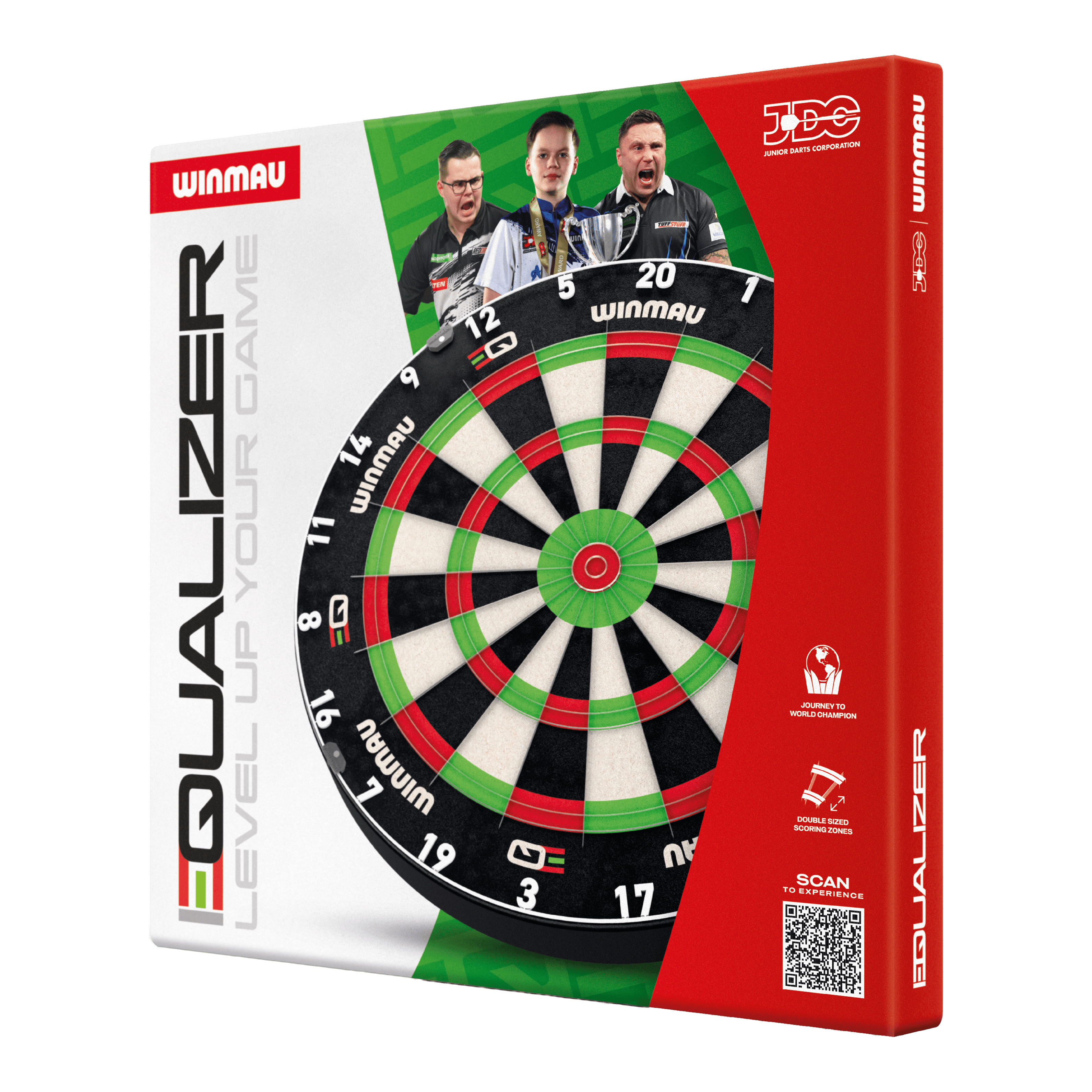 Winmau equalizer steel dartboard Zu sehen ist das Winmau Equalizer Steeldartboard. Es bietet eine robuste Oberfläche für präzises Dartspiel.