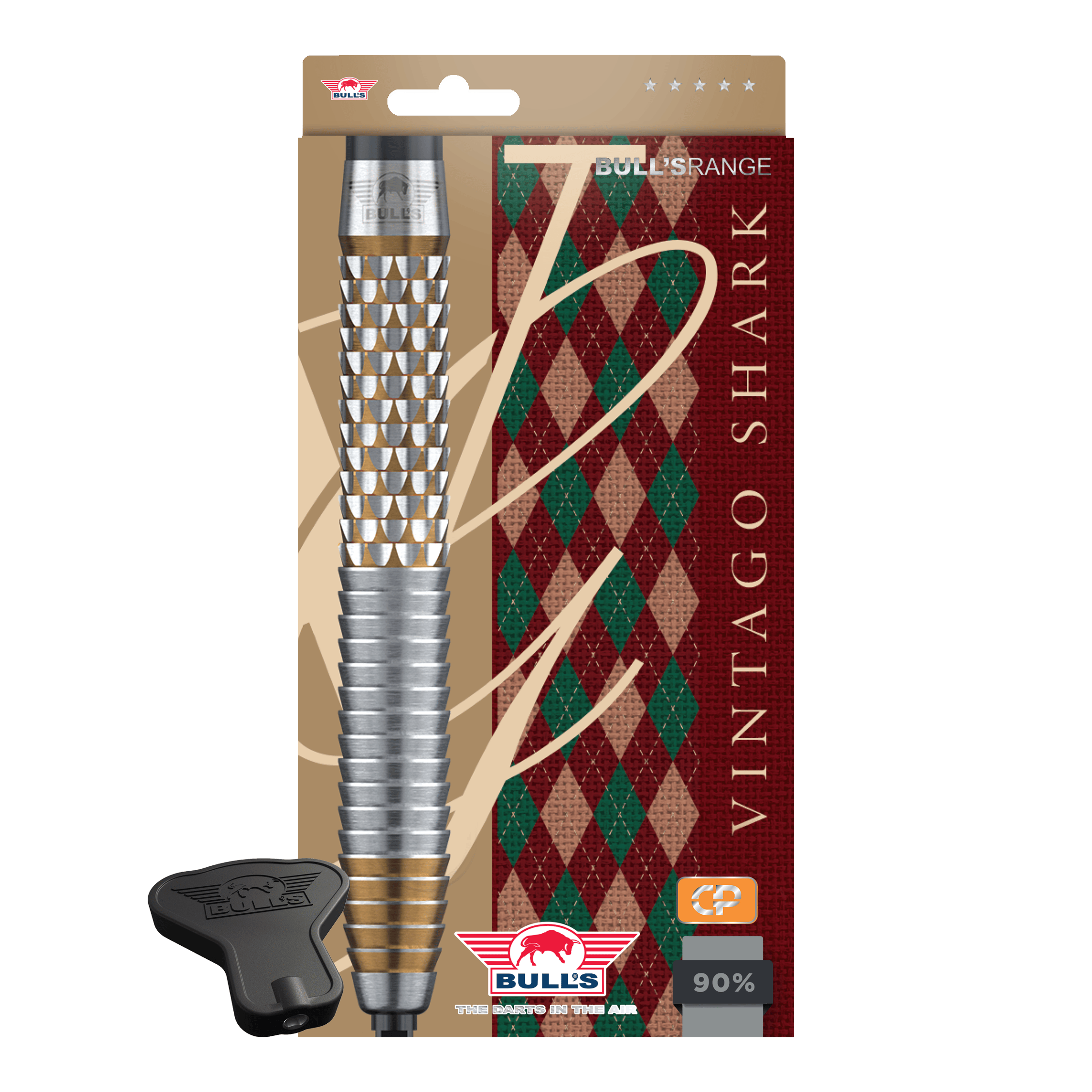 Bulls NL Vintage Shark Convertible Points Steel Darts Abgebildet sind die Bulls NL Vintago Shark Convertible Points Steeldarts. Sie verfügen über austauschbare Spitzen und eine strukturierte Oberfläche.