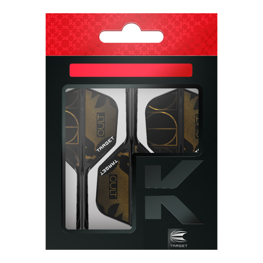 Auf dem Bild befindet sich das Target K-Flex Cult No6 Flight-Shaft-System. Das System kombiniert Flight und Schaft für Darts.