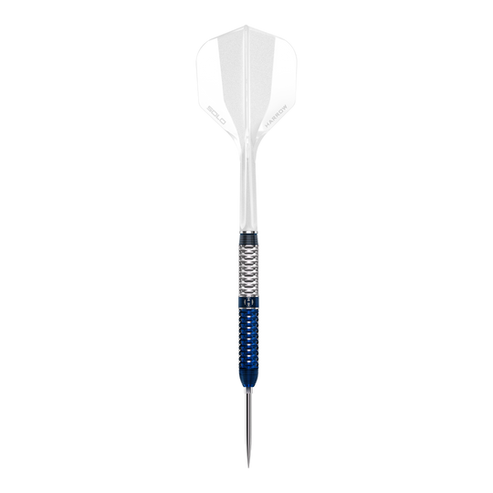 Harrows GEO Parallel Quick Point Steel Darts Dieses Foto stellt die Harrows GEO Parallel Quick Point Steeldarts dar. Die Darts sind aus einer bestimmten Perspektive gezeigt.