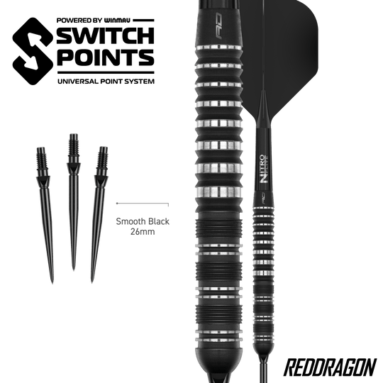 Red Dragon Sable Parallel Switch Point Steel Darts Abgebildet sind die Red Dragon Sable Parallel Switch Point Steeldarts. Präzision und gutes Design zeichnen diese Darts aus.