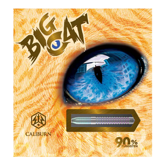 Caliburn Big Cats Ocelot steel darts Caliburn Big Cats Ozelot Steeldarts mit einem Gewicht von 23g. Das Bild zeigt die Steeldarts aus einer anderen Perspektive.