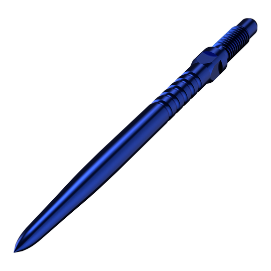 Bulls NL Convertible Point Dart Tips - Ringed Grip - Blue Das Bild zeigt ein Produkt namens BU57713_BullsNL_Convertible_Points_RingedGrip_Blau_32mm_2. Vermutlich ist es ein blauer Dartspitze mit Ringed Grip und 32mm Länge.