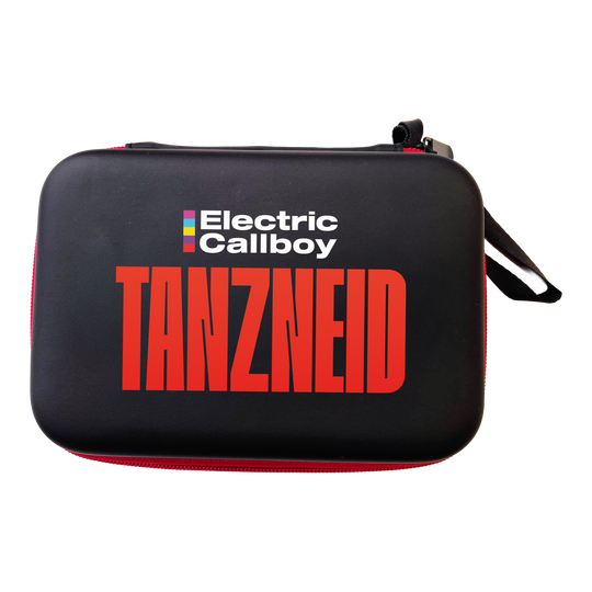Abgebildet ist das Electric Callboy Tanzneid Dartcase. Das Case bietet Platz für mehrere Dartpfeile und Zubehör.