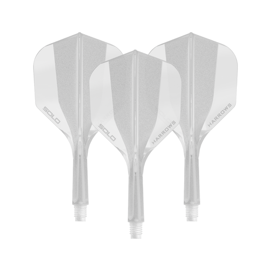 Harrows Solo No6 Flight Shaft System - Clear Zu sehen ist ein Harrows Solo No6 Flight Shaft System in klarer Ausführung, 20mm, als Set. Das Produkt wird als Ersatzteil für Dartpfeile verwendet.