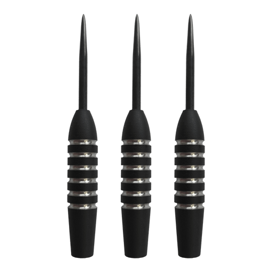 McDart Void 2 steel dart barrels - 23g Auf dem Bild ist das Set McDart Void 2 Steeldart-Barrels - 23g zu sehen. Es handelt sich um eine Nahaufnahme der Steeldart-Barrels als Set.