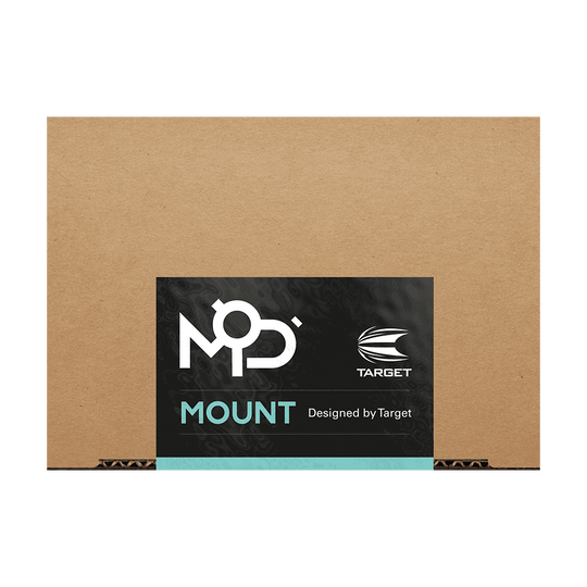 460003_Target_MOD_Mount_Handyhalterung_6 Die Abbildung zeigt die Verpackung des Produkts "Target MOD Mount Handyhalterung". Auf dem Karton ist ein schwarzes Etikett mit der Aufschrift "MOD Mount Designed by Target" zu sehen.