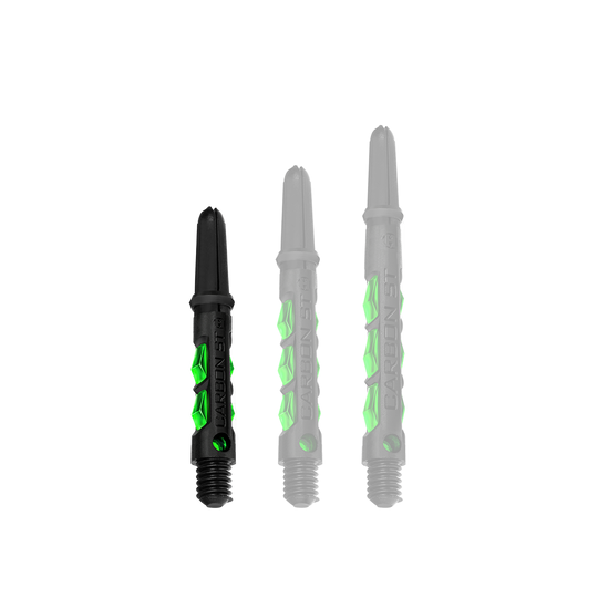 HR422_Harrows_Carbon_ST_Shafts_Gr-n_33mm_1KJ16d1w2pPpA4 Harrows Carbon ST Shafts - elegante Dartschäfte mit heller Schattierung. Die Oberfläche ist glatt mit feinen Details verziert.