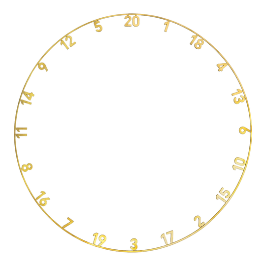 Precise 180 Endorphine Steel Dartboard with Numbered Ring - Gold Dieses Bild zeigt das Precise 180 Endorphine Steeldartboard mit Nummernring in Gold. Das Board eignet sich ideal für Dart-Fans, die Wert auf Design legen.