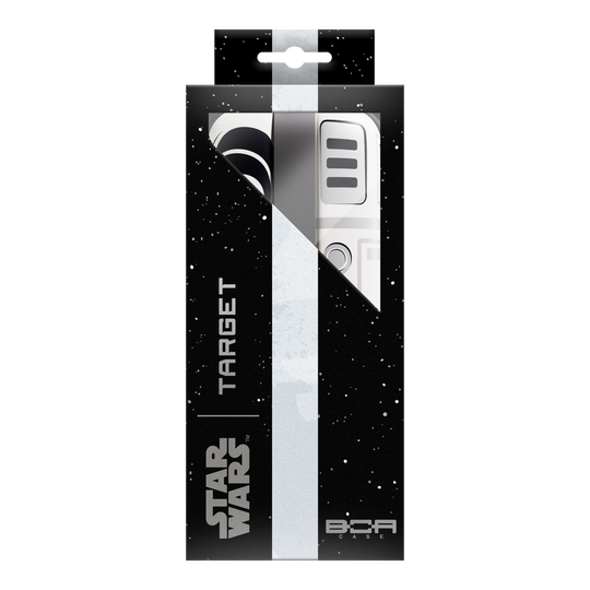 Target Star Wars Boa Dartcase - Stormtrooper Zu sehen ist das Target Star Wars Boa Dartcase mit Stormtrooper-Motiv. Das Etui ist praktisch für den Transport und die sichere Aufbewahrung von Darts.
