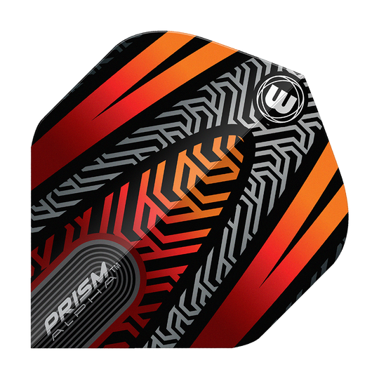 Winmau Prism Alpha Schwarz Orange No2 Standard Flights