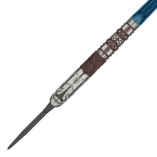 Target Star Wars Mandalorian 95 Swiss Point Steel Darts Zu sehen sind die Target Star Wars Mandalorian 95 Swiss Point Steeldarts. Die Darts zeichnen sich durch ihr modernes Star Wars Design aus.